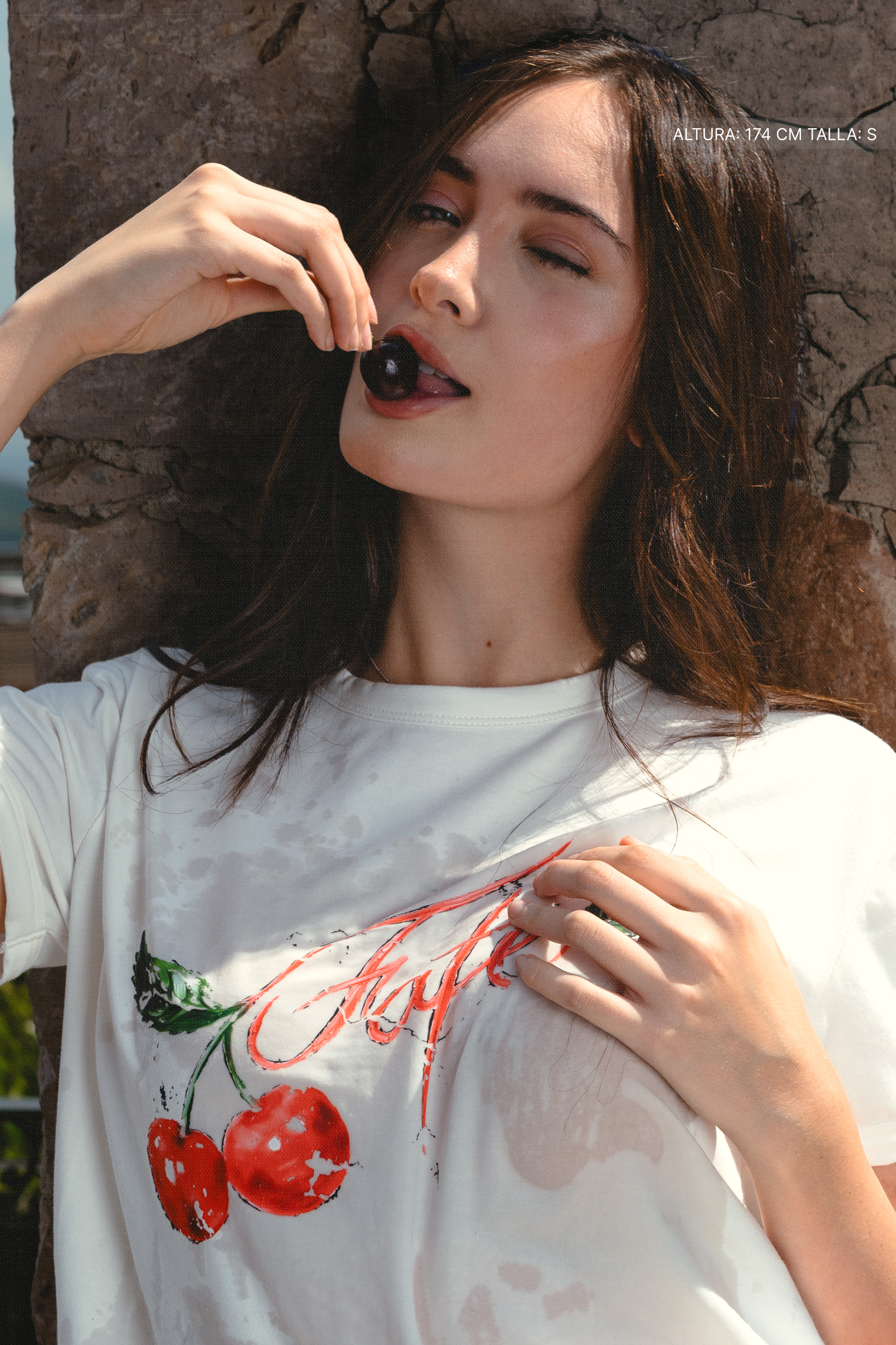Sweet Cherry Muscle Tee Ivory