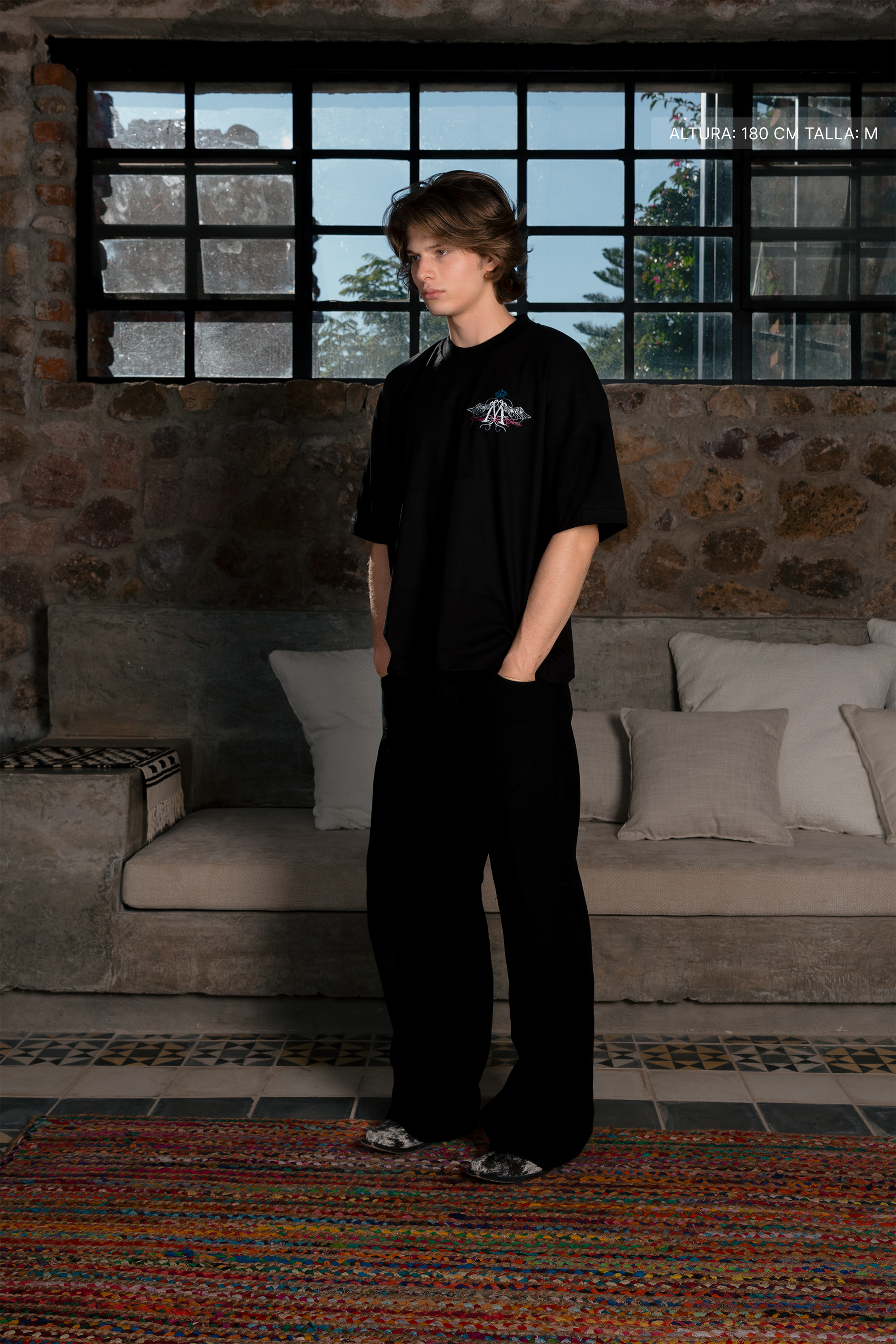 Maison Wings Tee Black