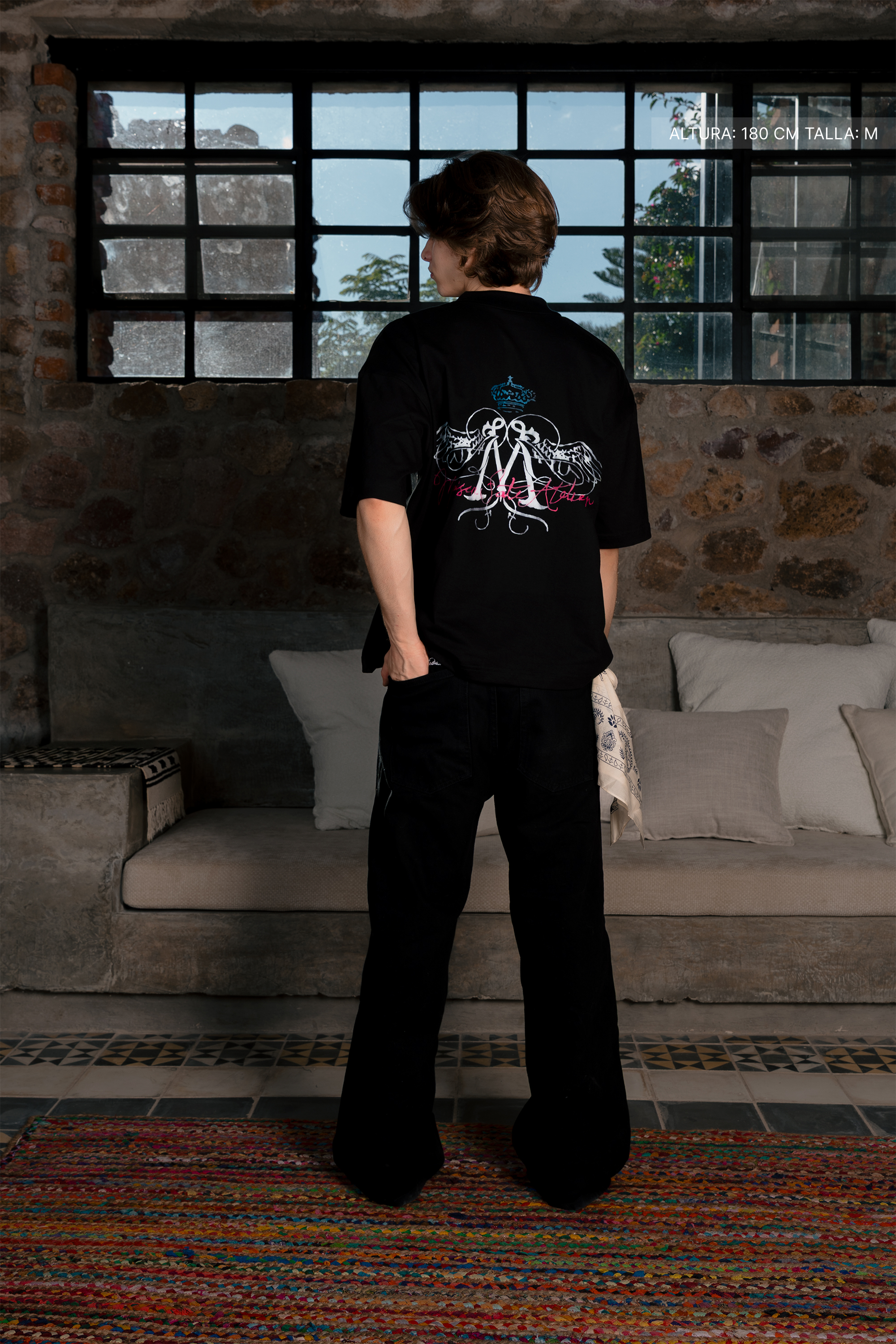 Maison Wings Tee Black