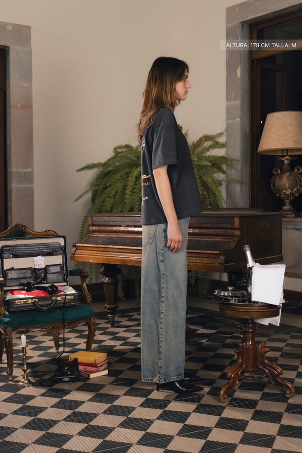 Martini & Bad Decisions Tee Oxford Grey