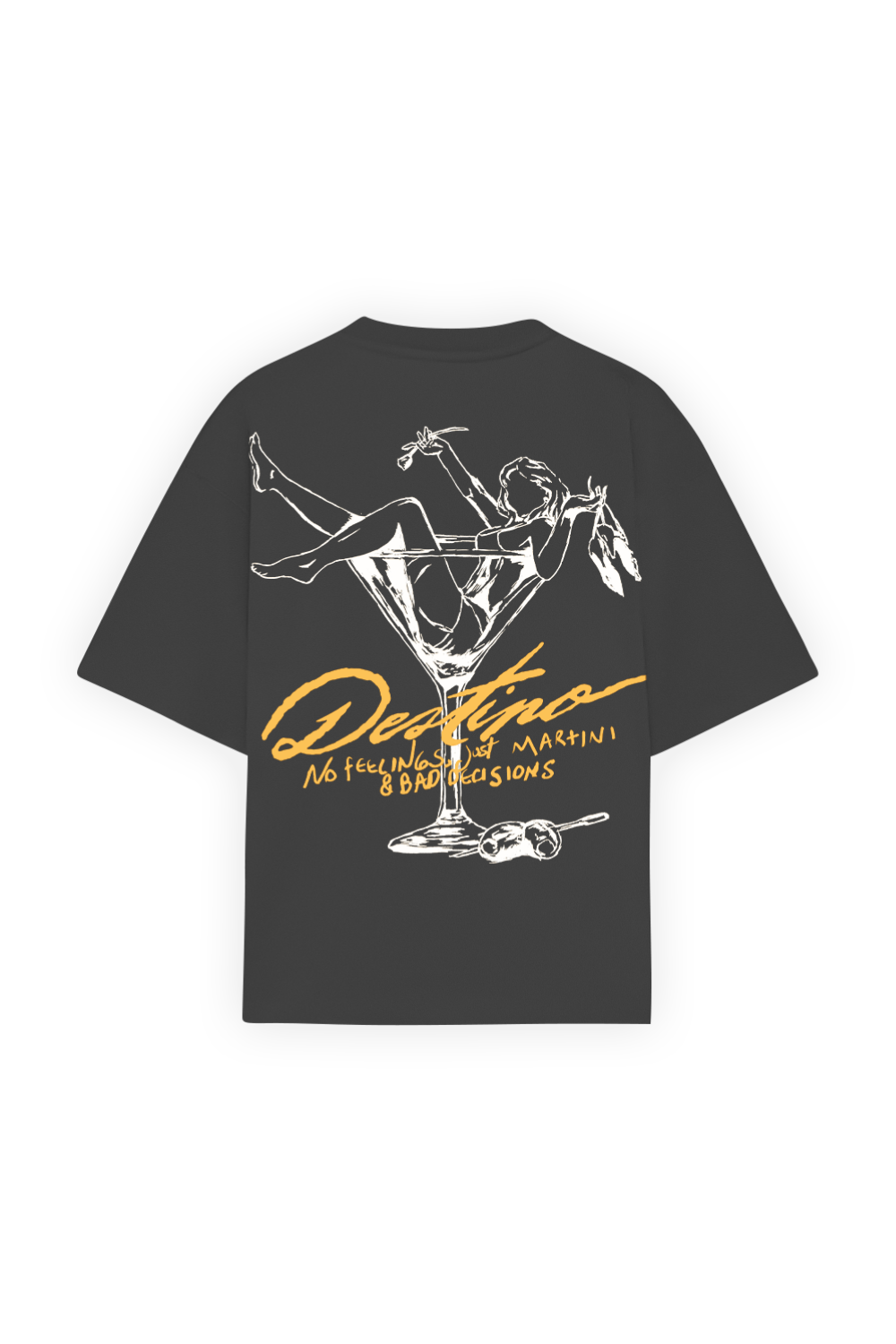 Martini & Bad Decisions Tee Oxford Grey