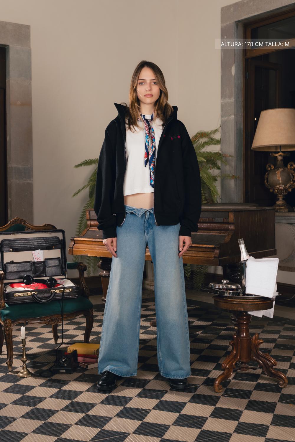 Martini & Bad Decisions Zip Hoodie Vantablack