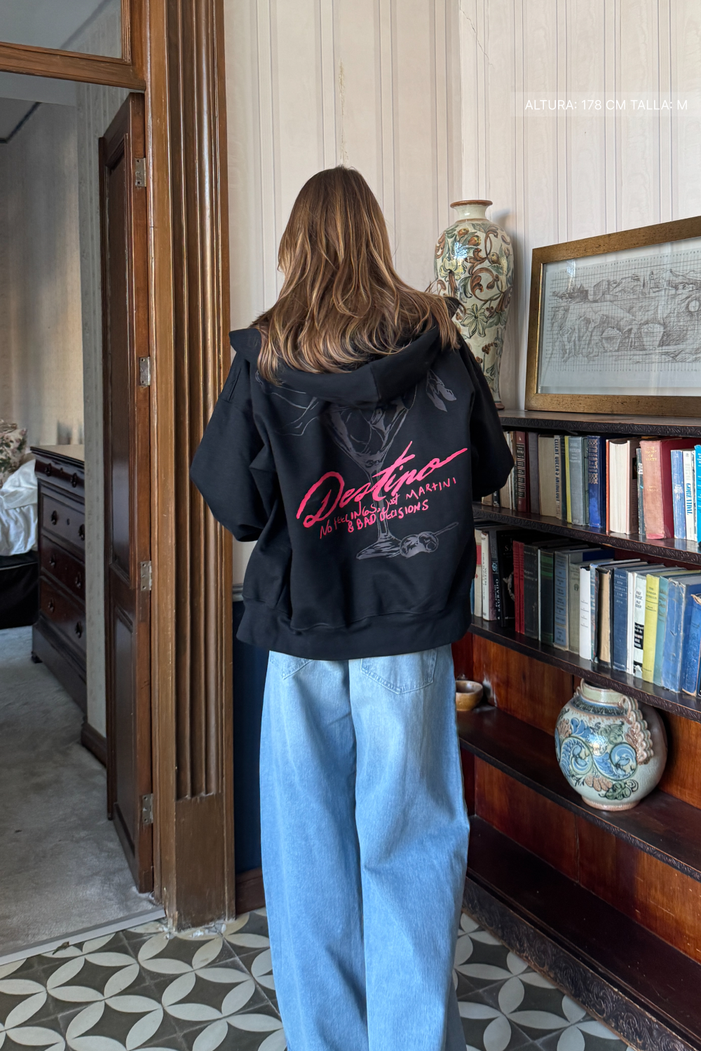 Martini & Bad Decisions Zip Hoodie Vantablack