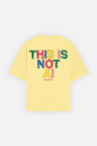 Not AI Crayon Tee Canary Yellow