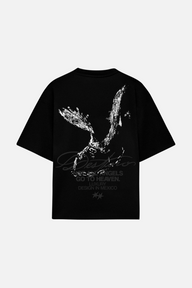 Not All Angels Tee Black & Black