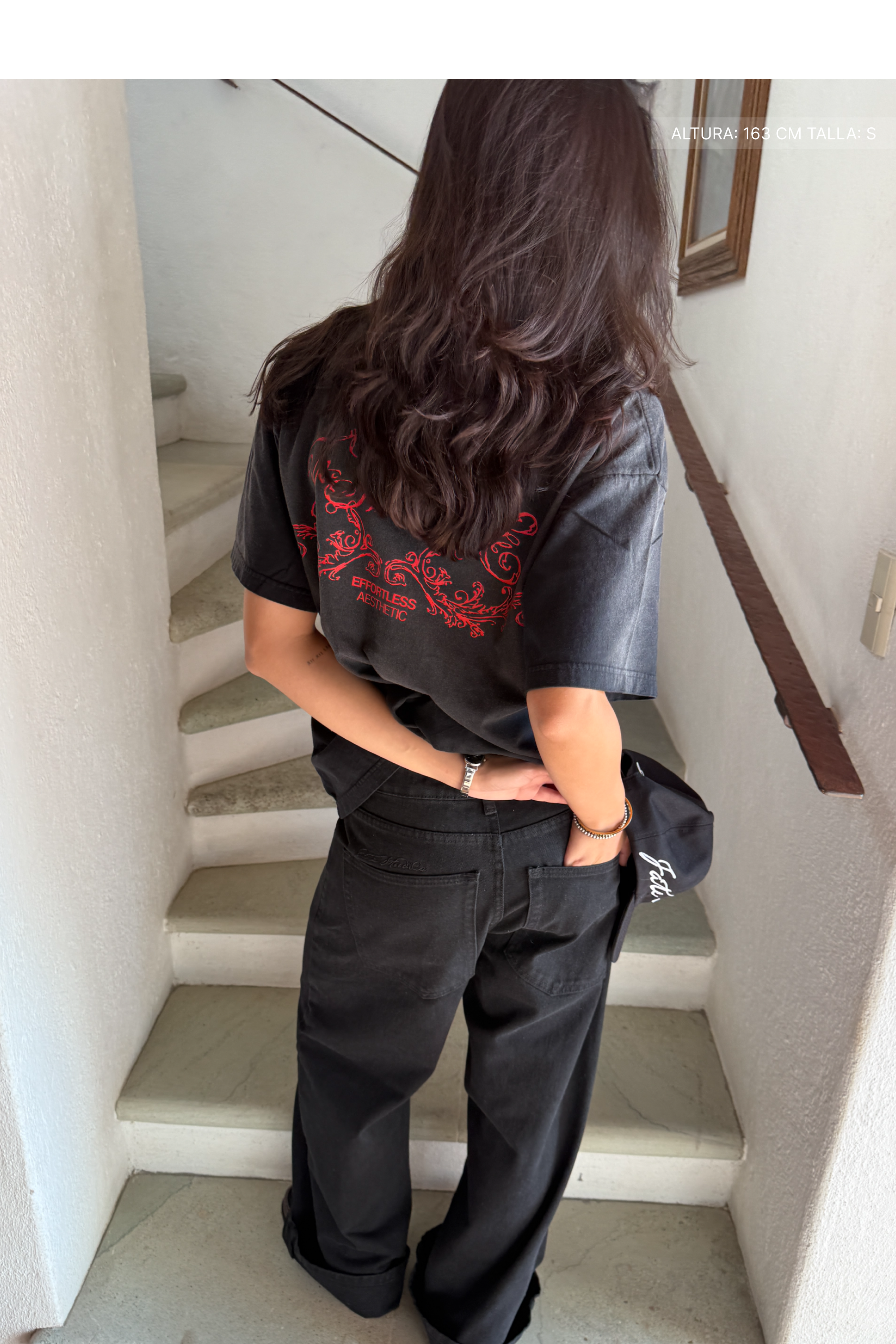 Ornate Tee Faded Black