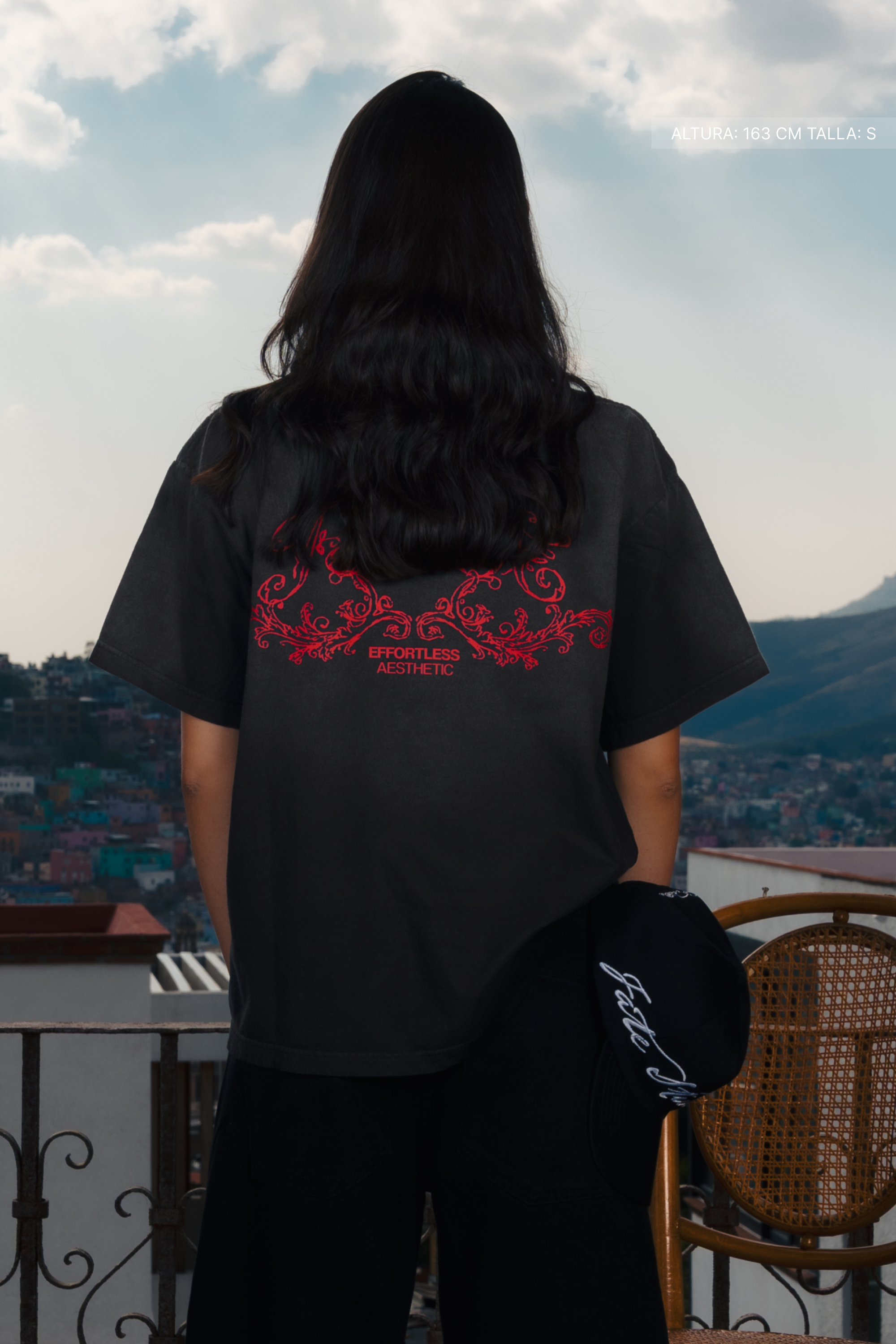 Ornate Tee Faded Black