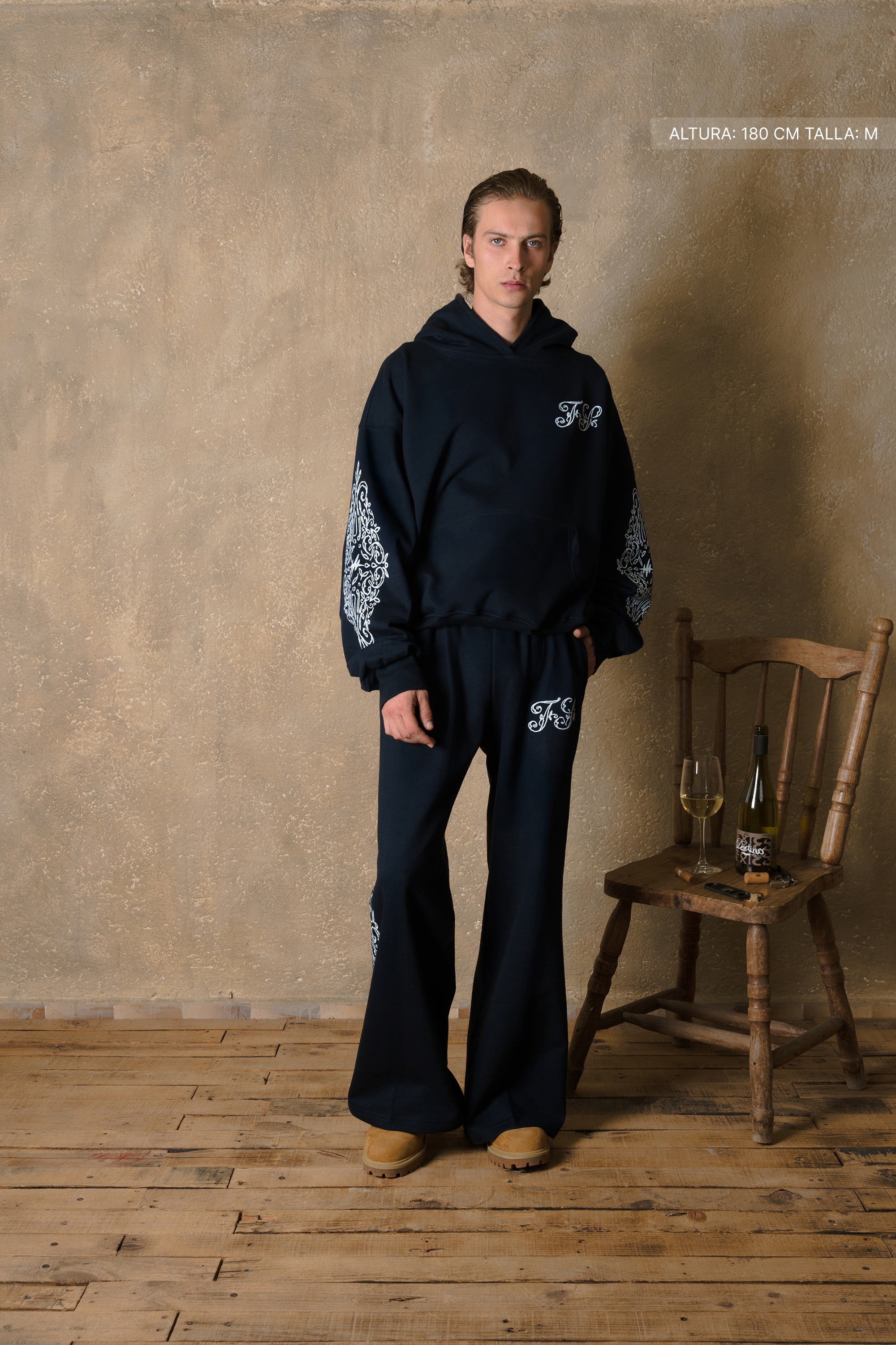 Ornate Hoodie Midnight Blue