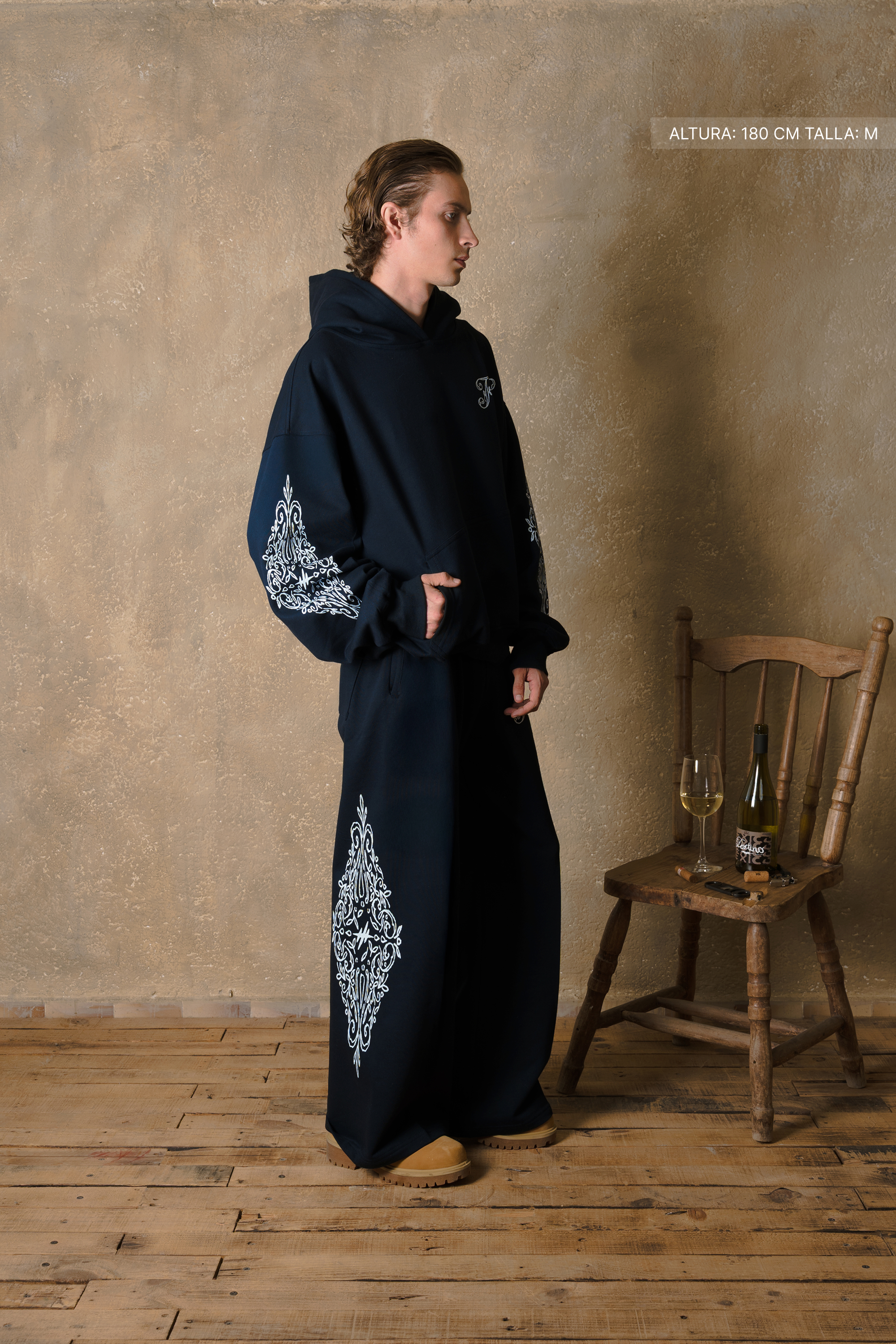 Ornate Wide Pants Midnight Blue