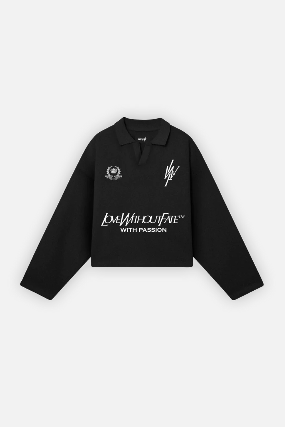 LoveWithoutFate Longsleeve Polo Black