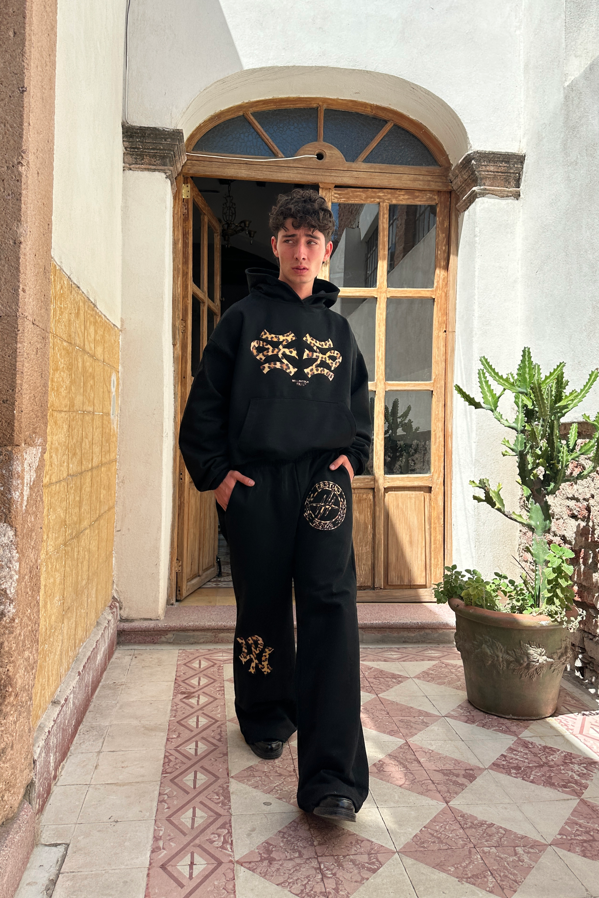 WP Cheetah Flare Pants Vantablack