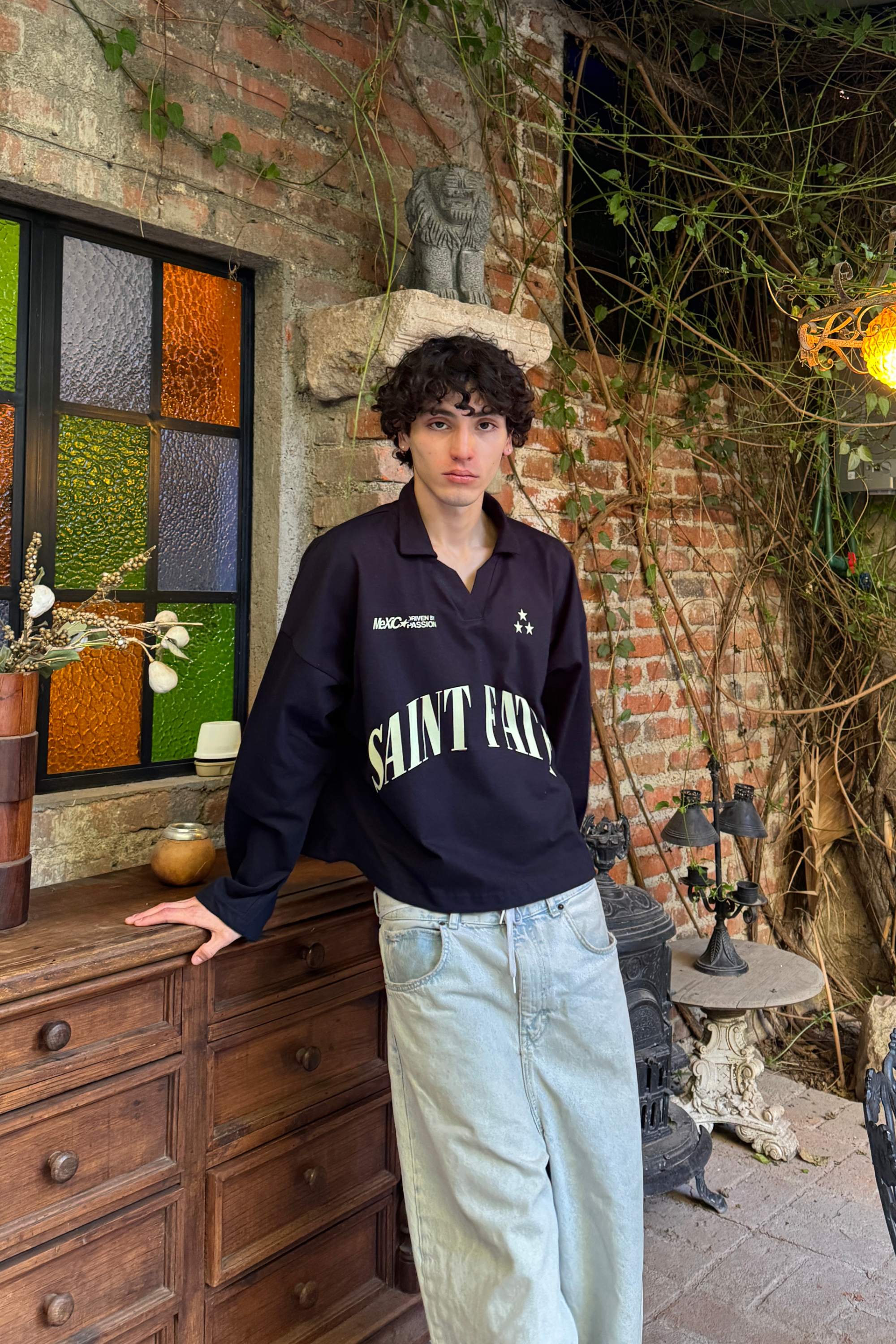 Saint Fate Longsleeve Polo Navy Blue