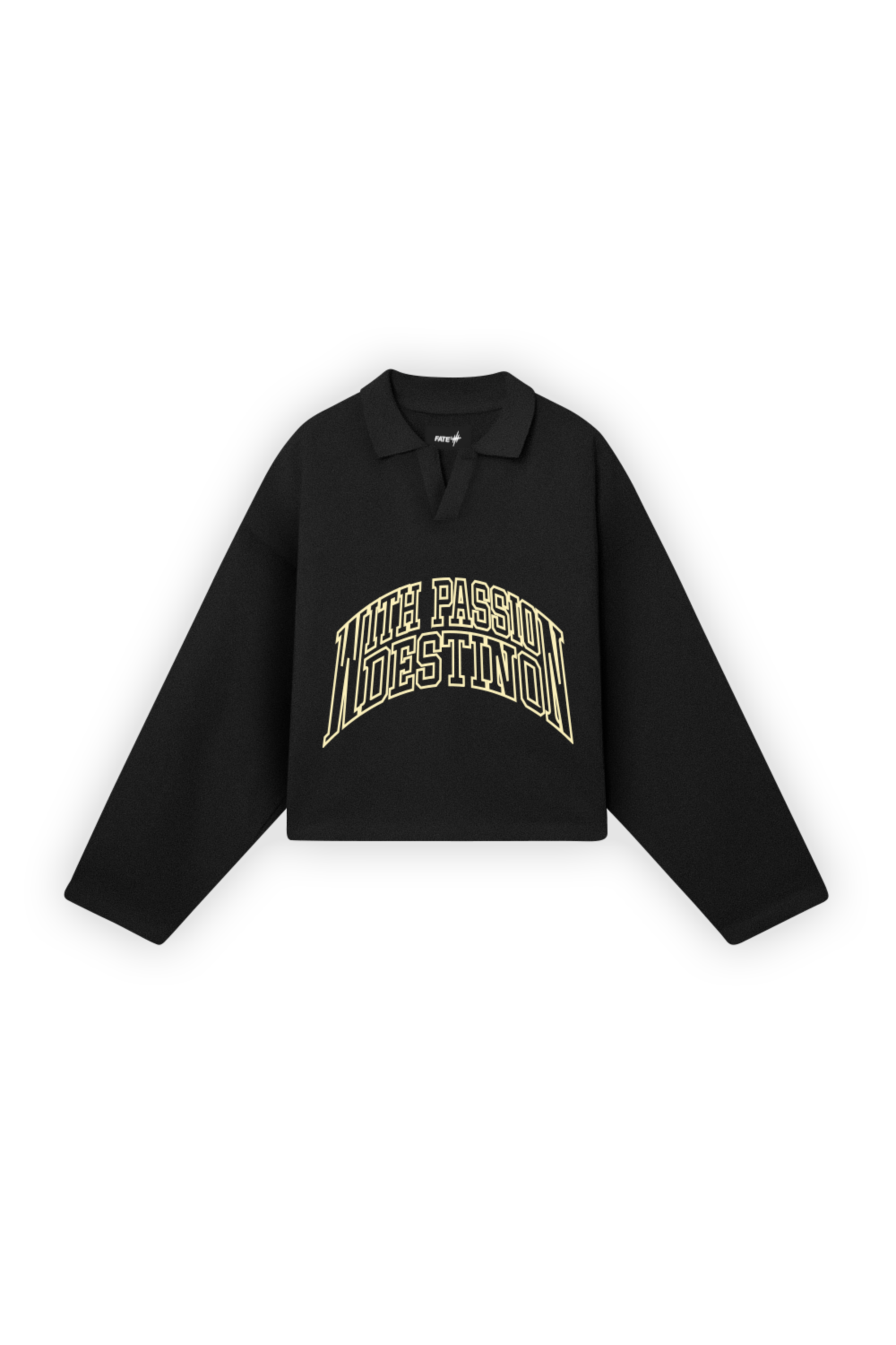 With Passion Longsleeve Polo Black