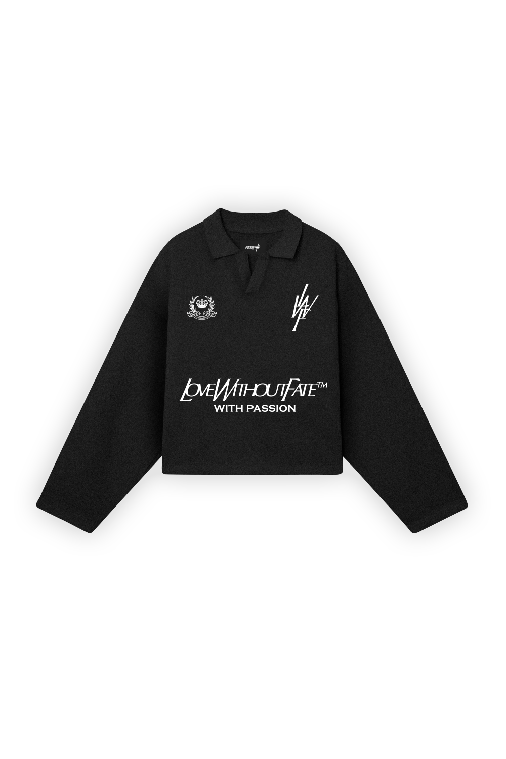 LoveWithoutFate Longsleeve Polo Black