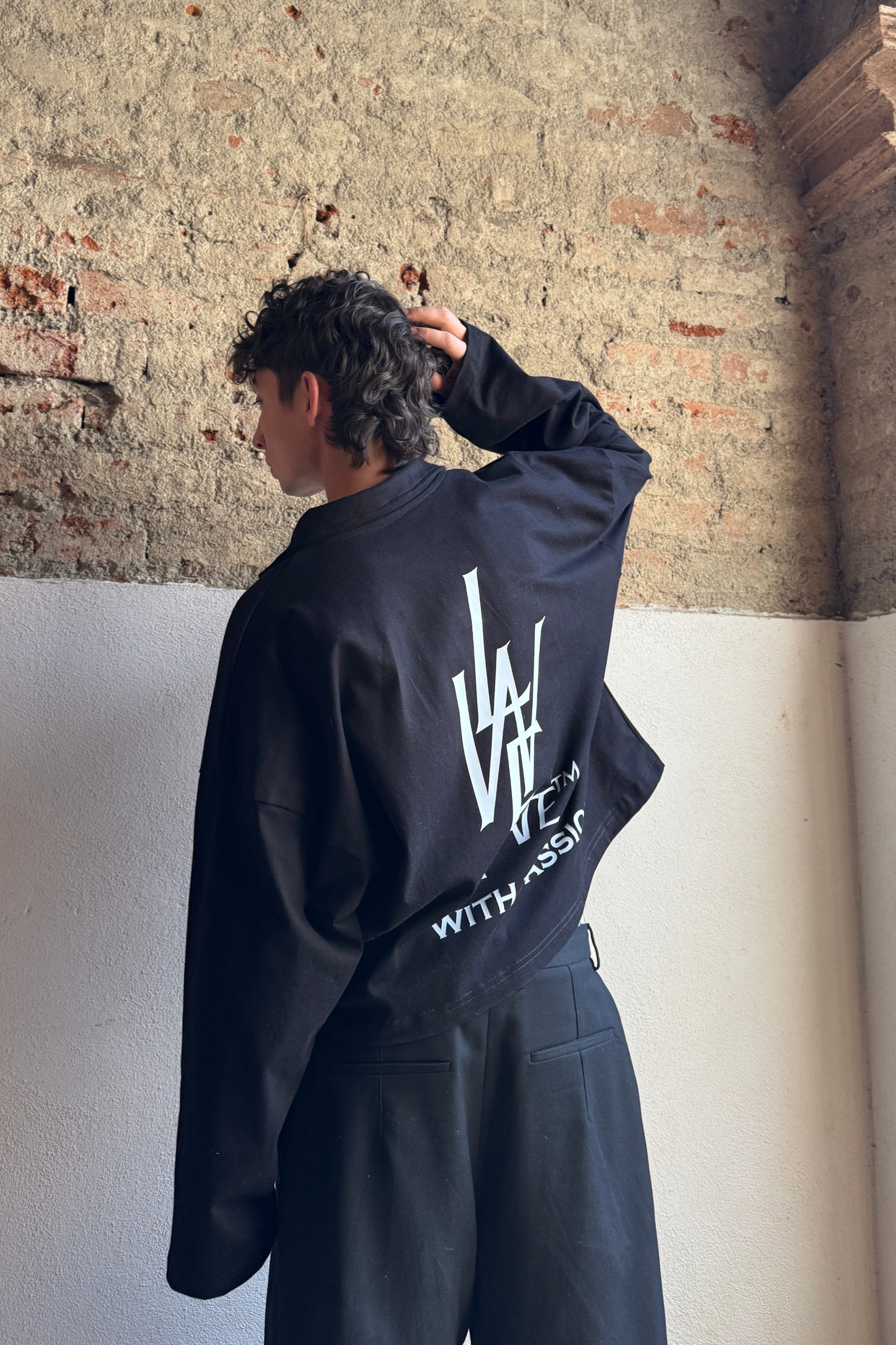 LoveWithoutFate Longsleeve Polo Black