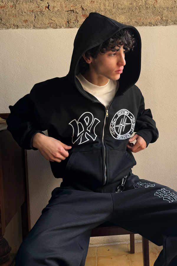 WP SS2025 Zip Hoodie Vantablack