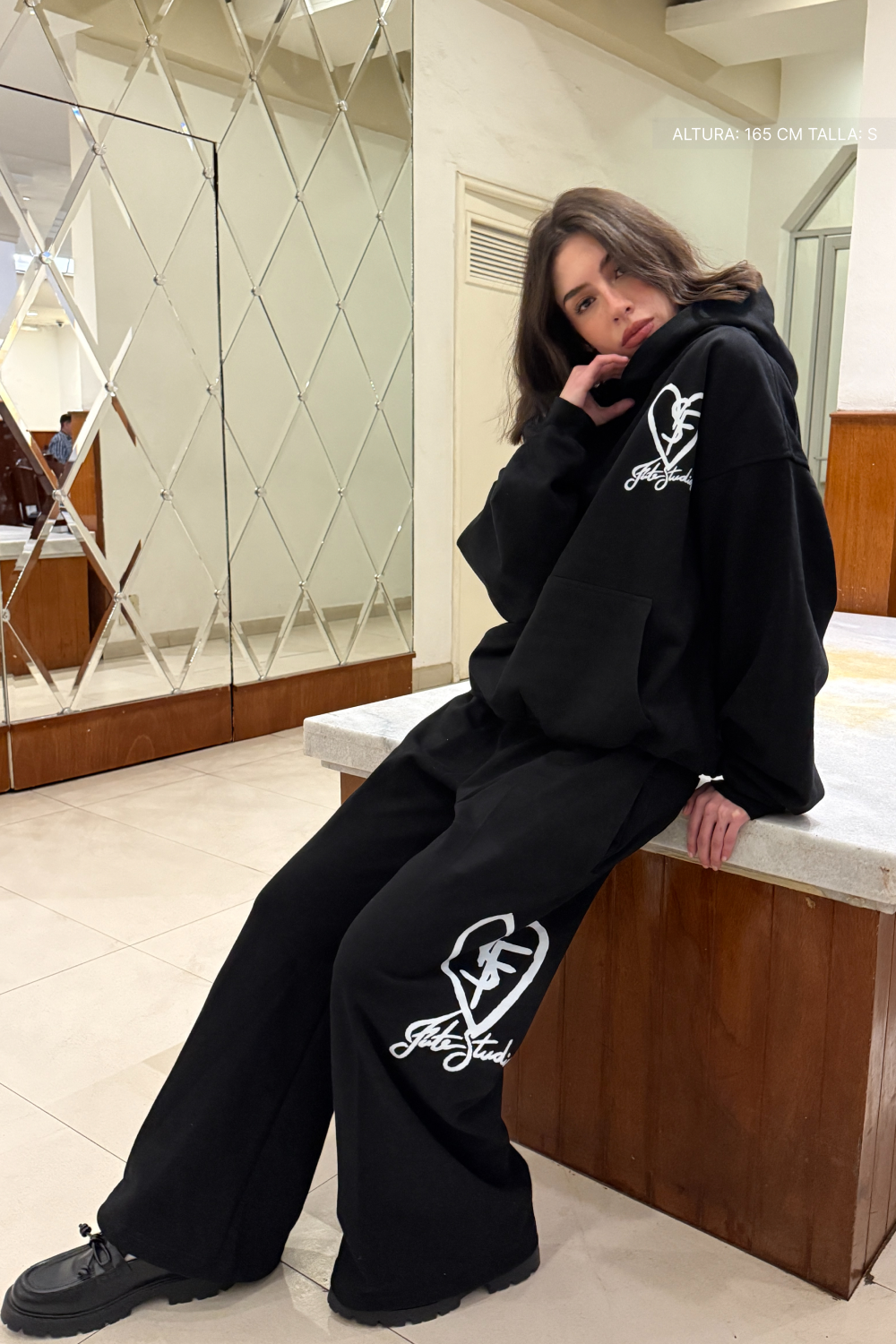 SF Heart Fate Studios Wide Pants Vantablack