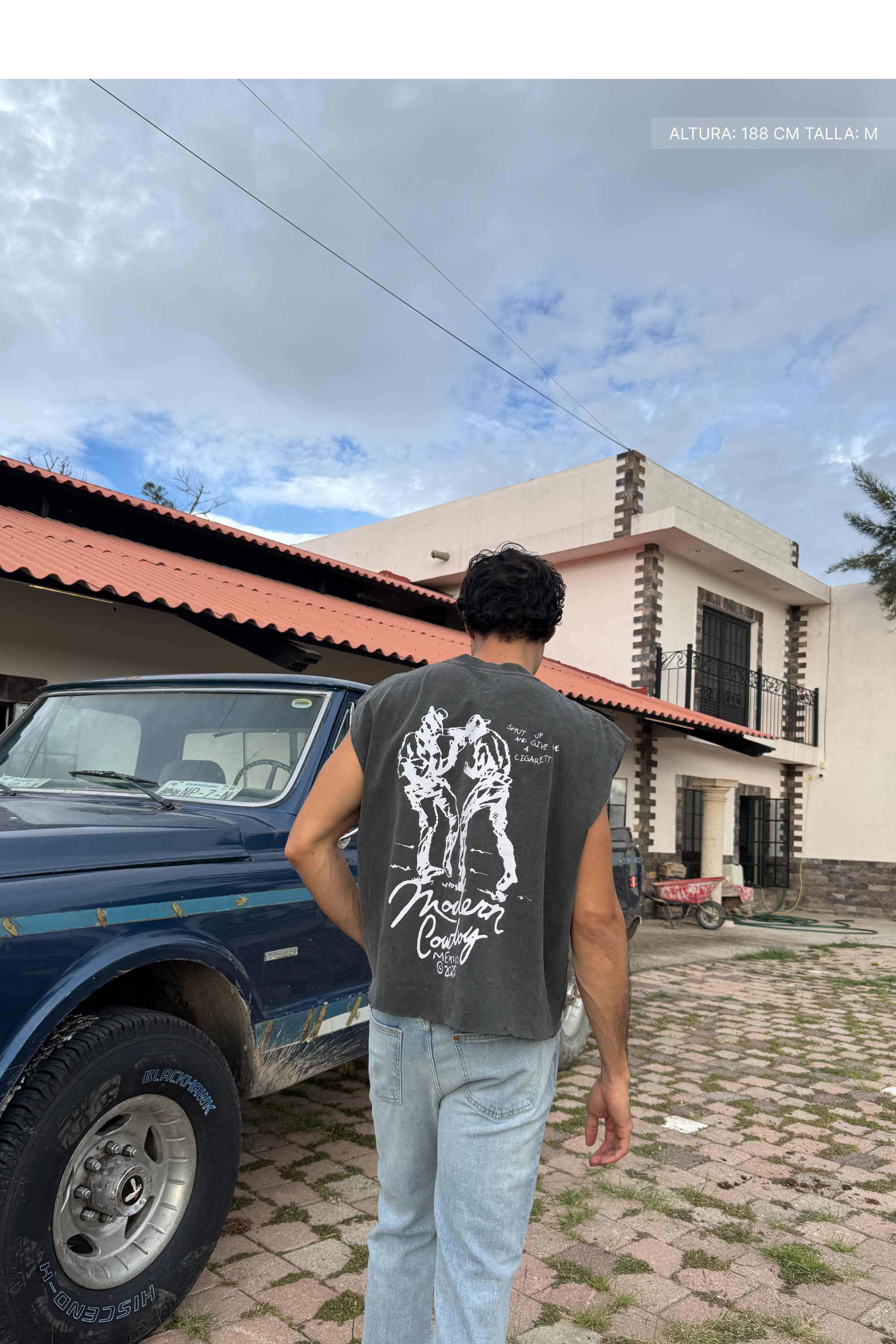 Shut Up Cowboy Tank Top Washed Grey