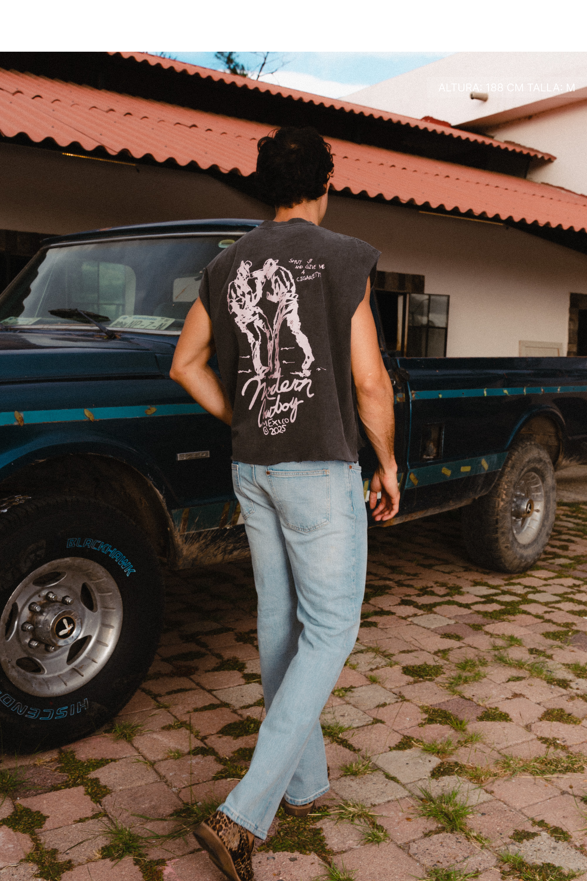 Shut Up Cowboy Tank Top Washed Grey