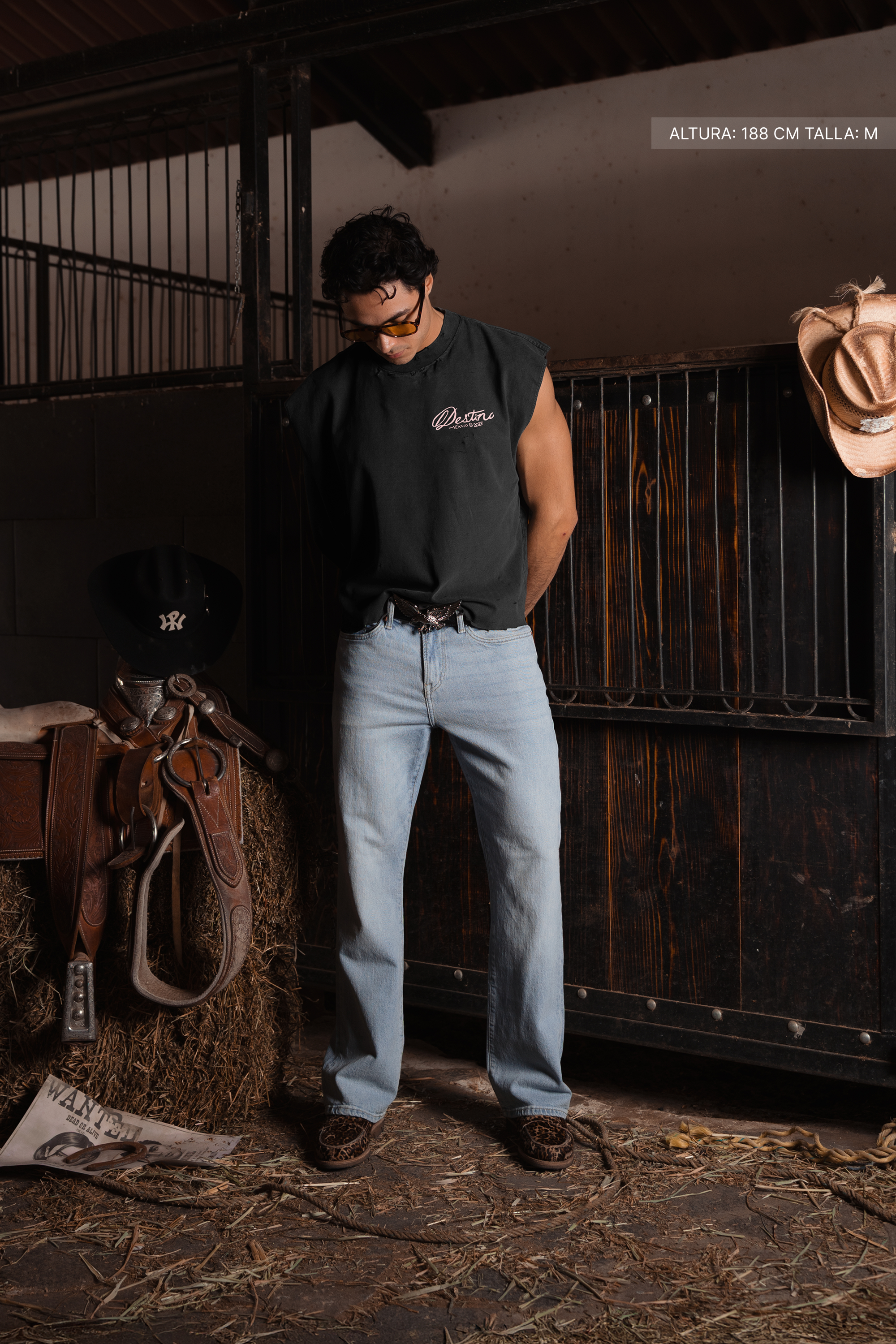 Shut Up Cowboy Tank Top Washed Grey