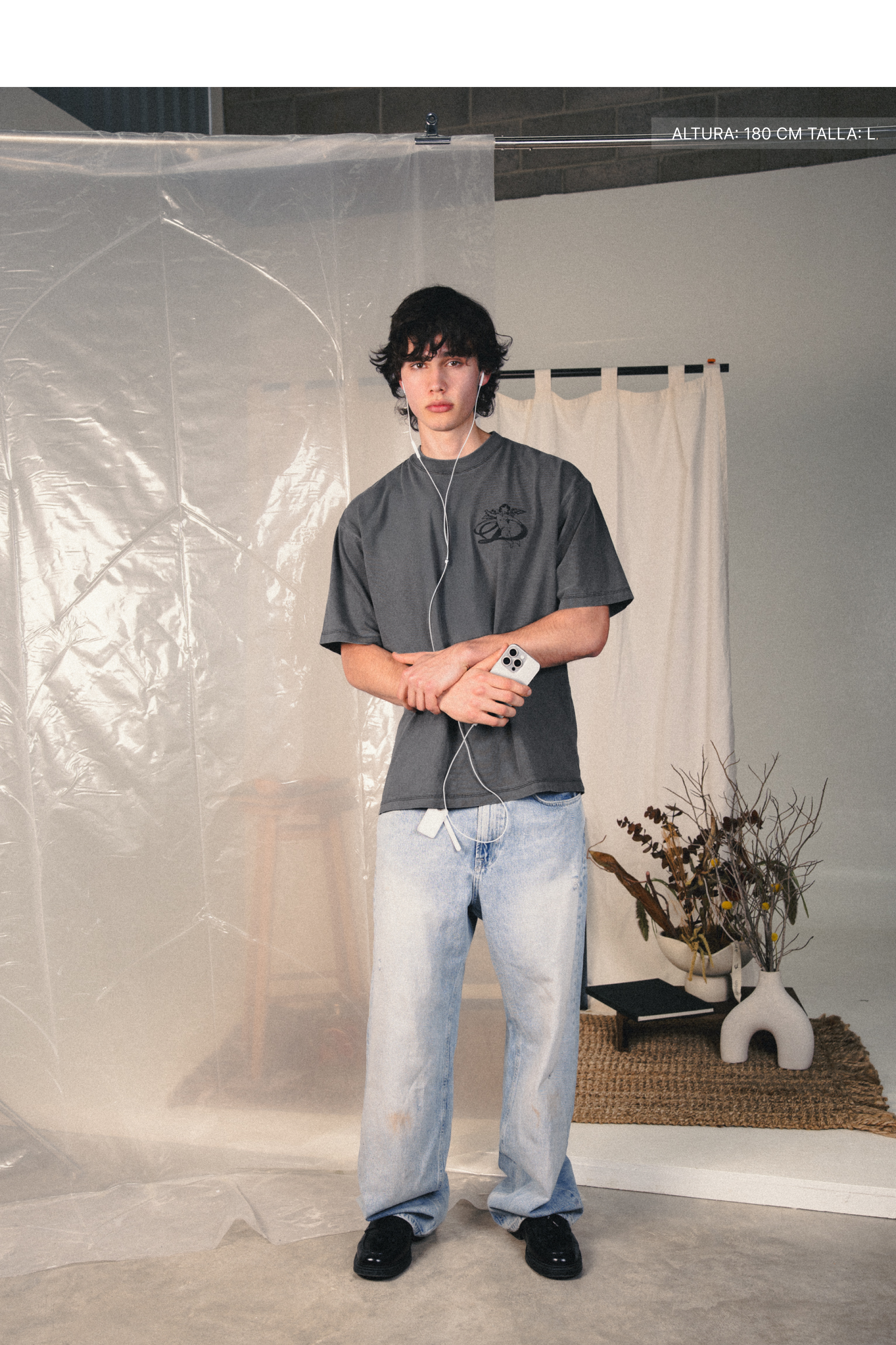 Serafin Sparks Tee Washed Grey