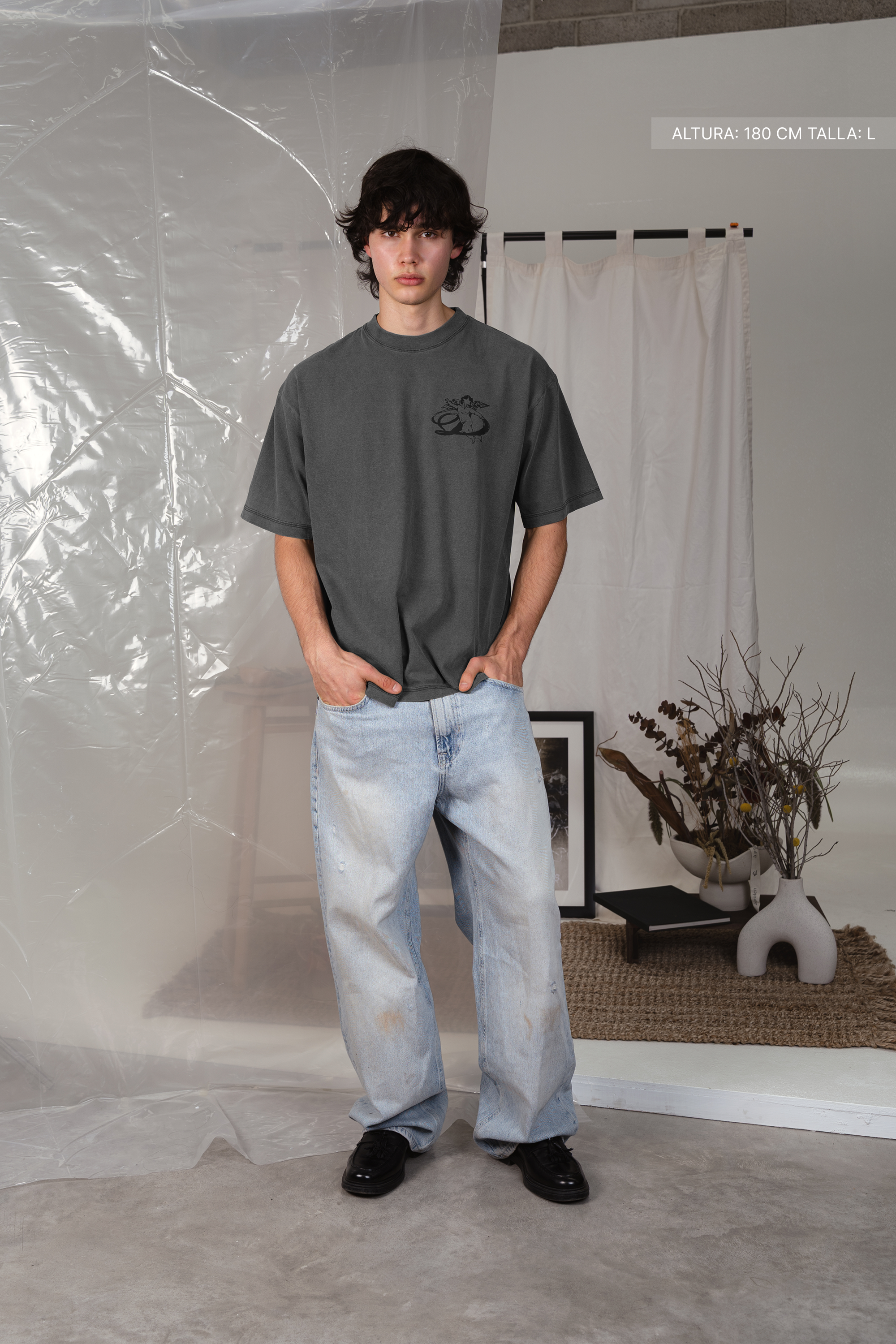 Serafin Sparks Tee Washed Grey