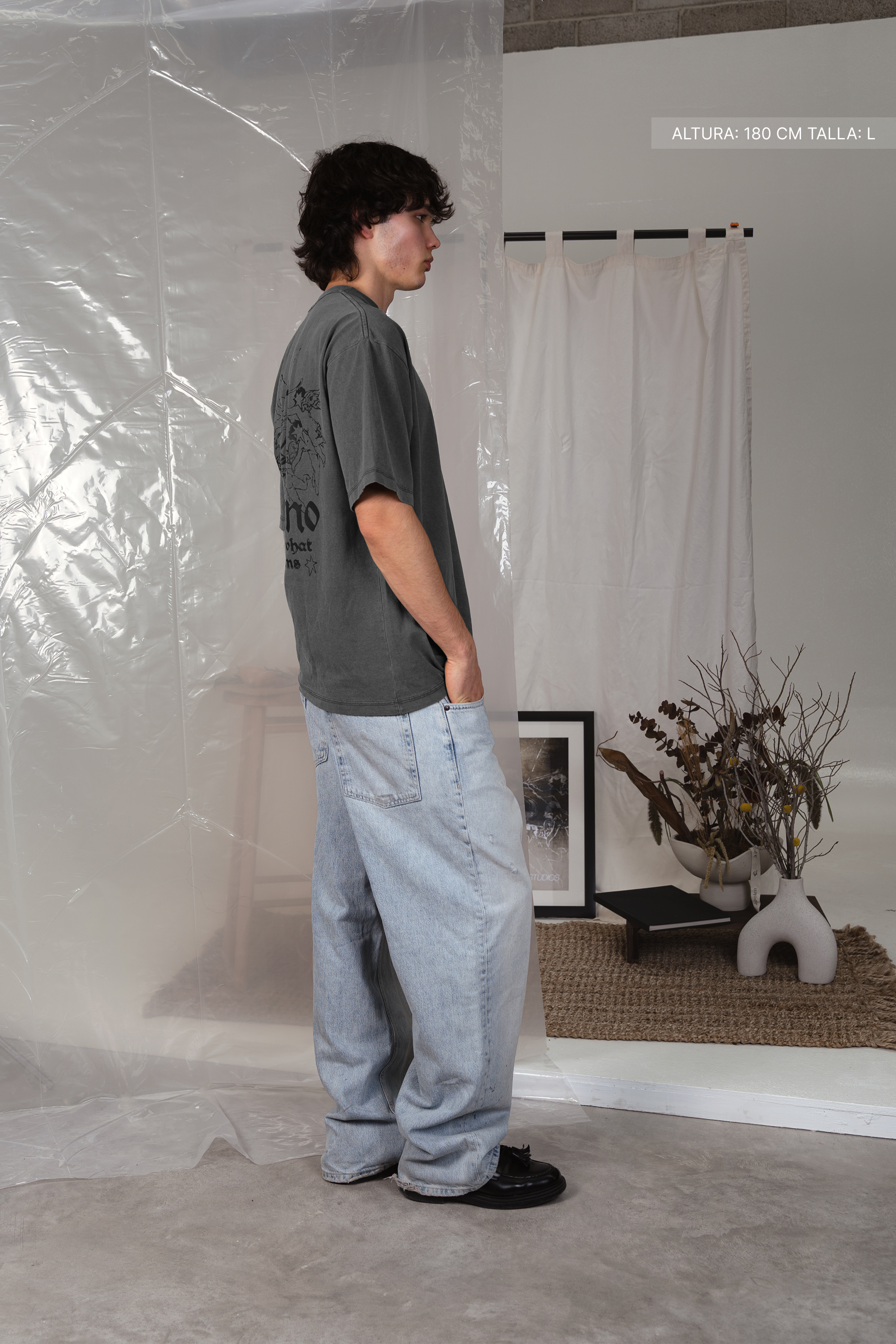 Serafin Sparks Tee Washed Grey