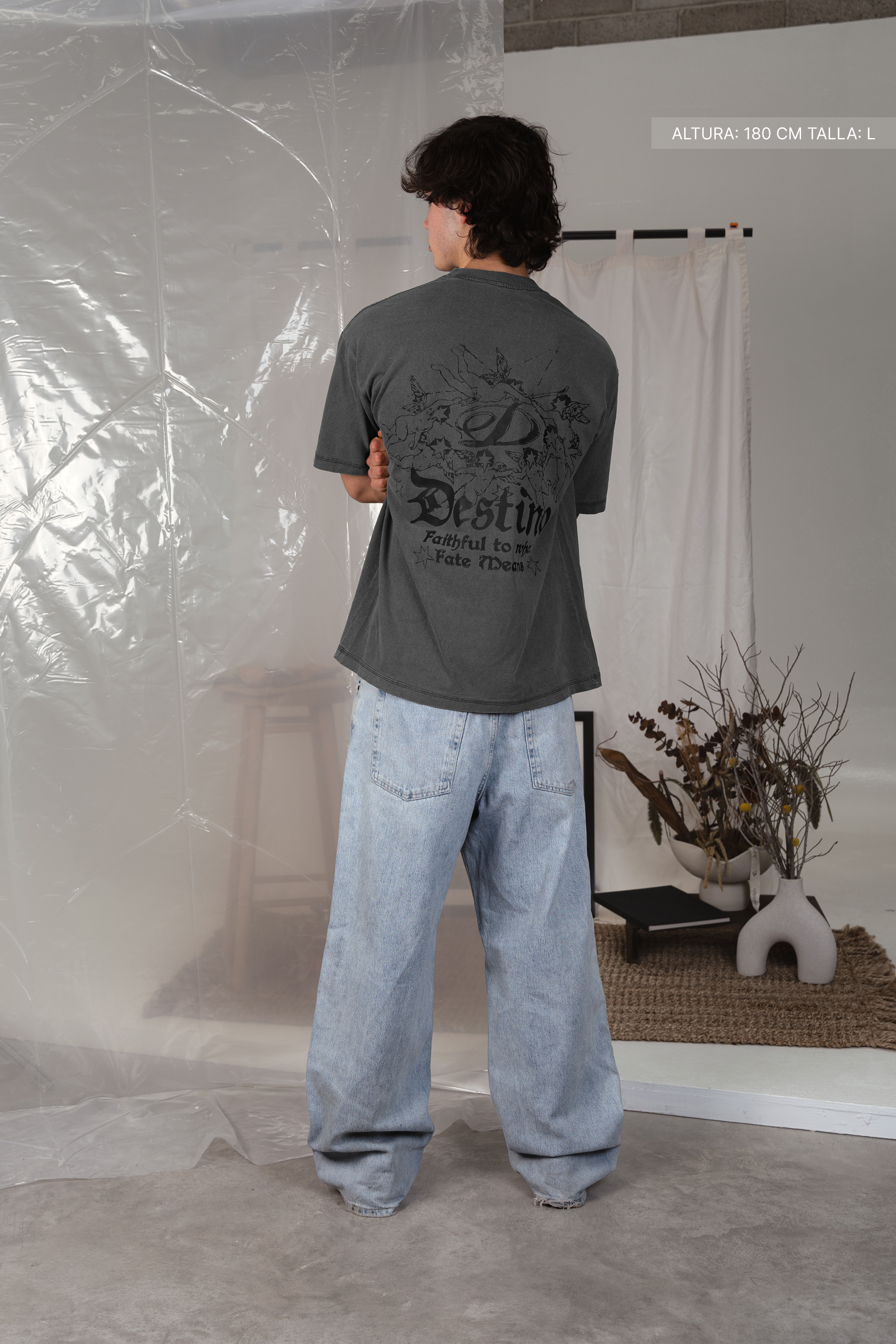 Serafin Sparks Tee Washed Grey