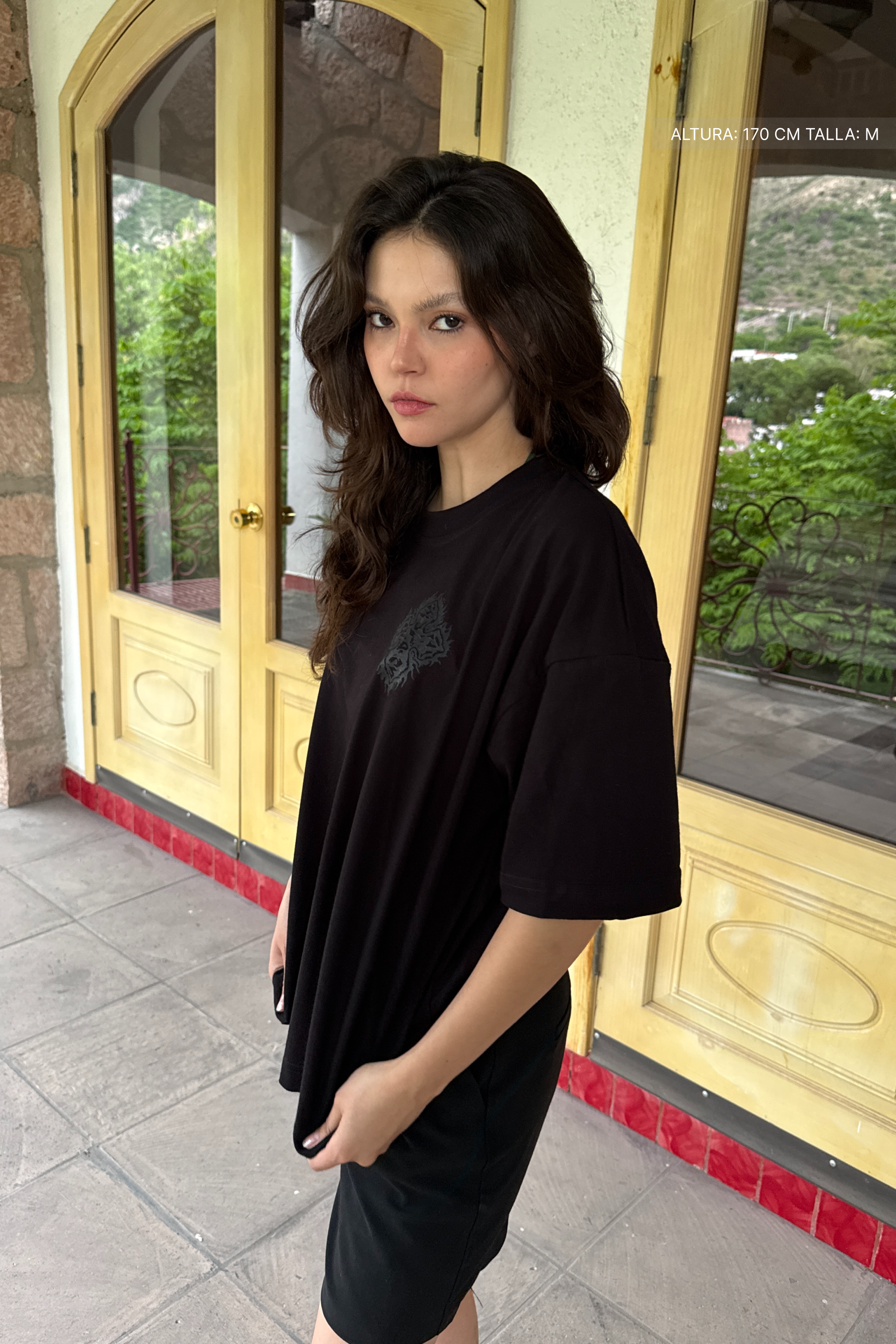 Fire Cross Tee Black