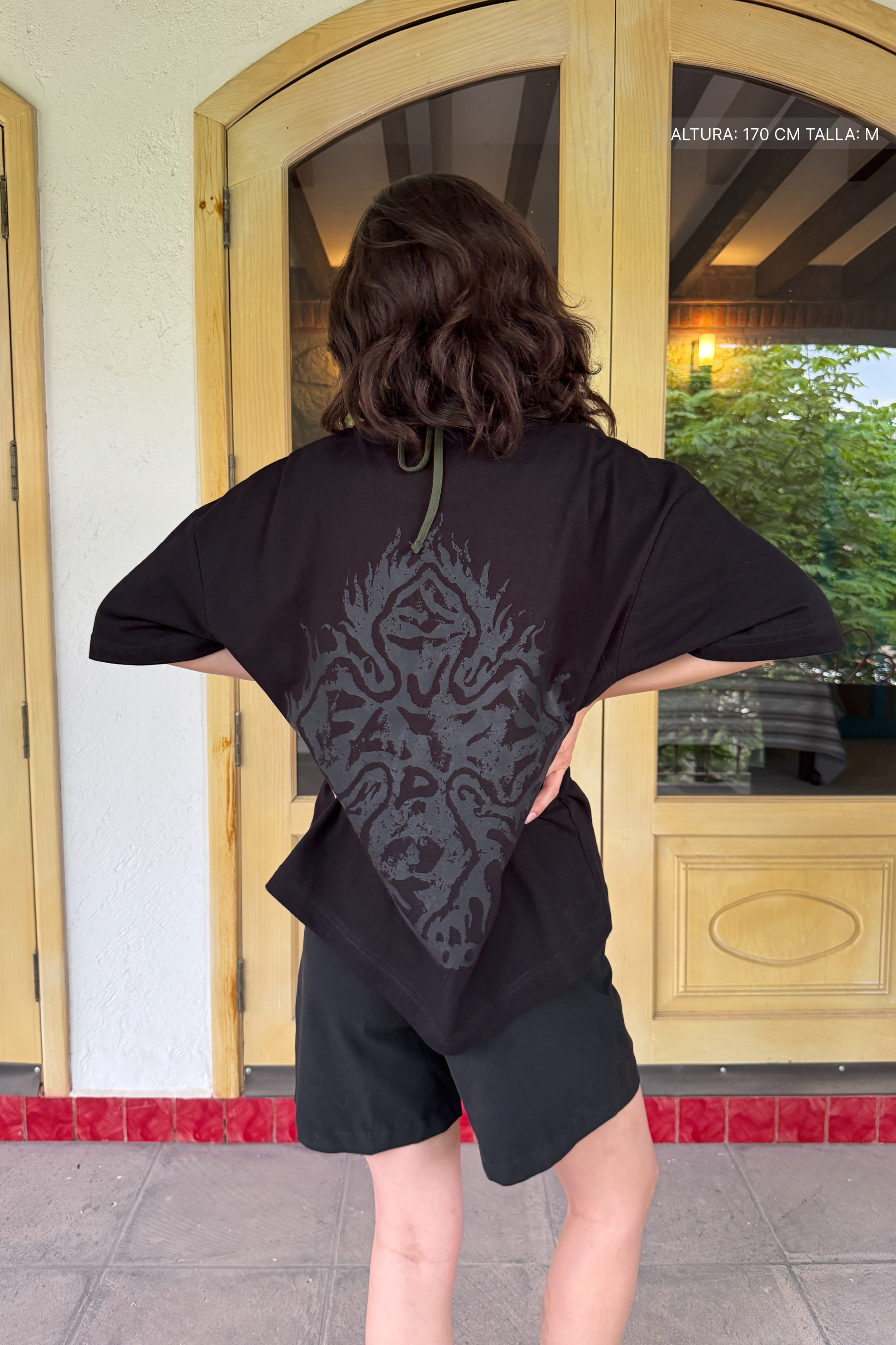Fire Cross Tee Black