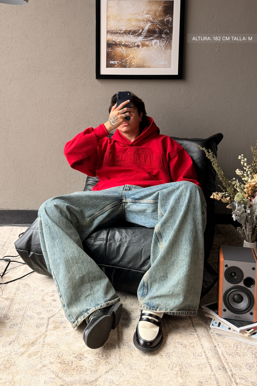 Signature Patch Hoodie Cherry Red