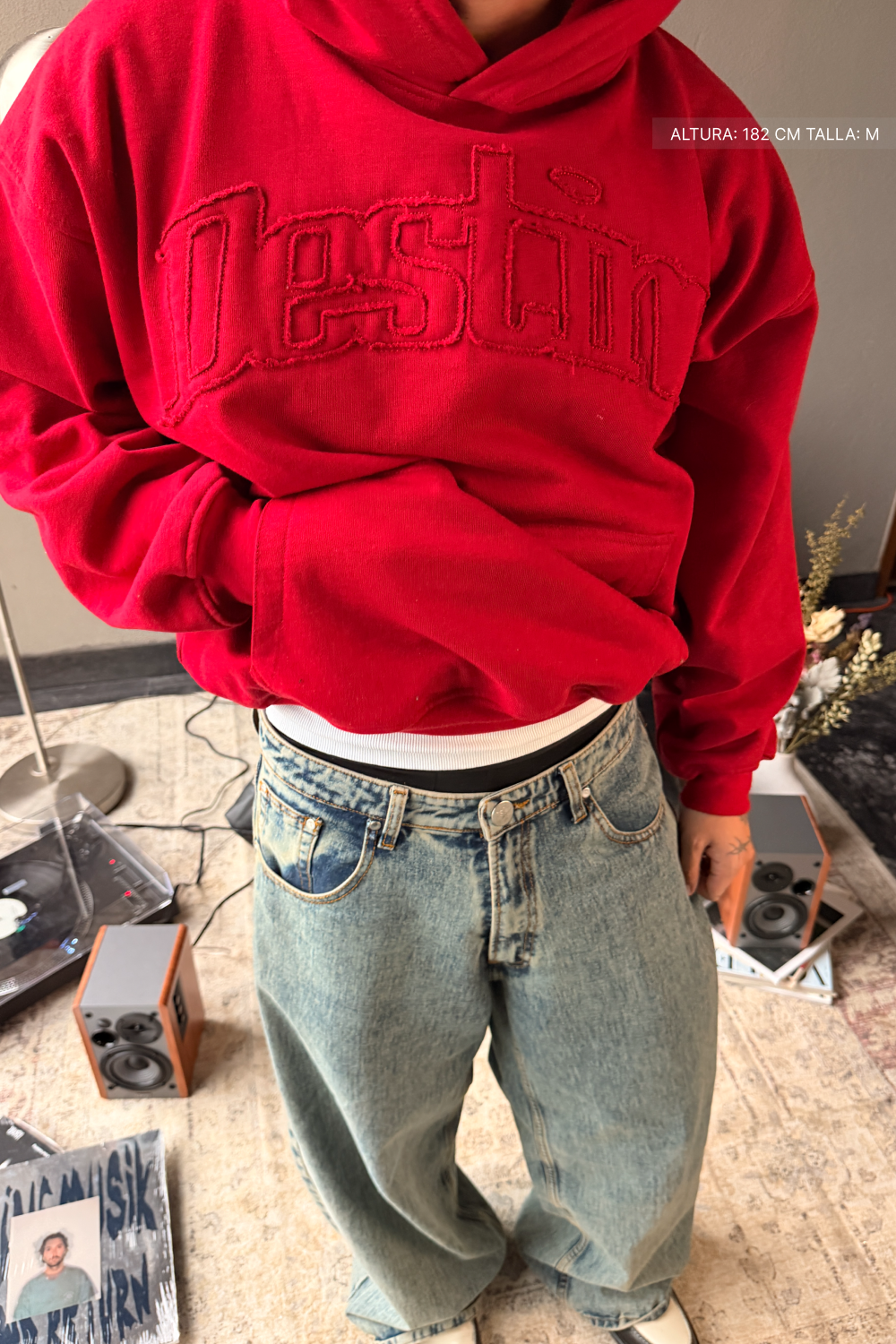 Signature Patch Hoodie Cherry Red