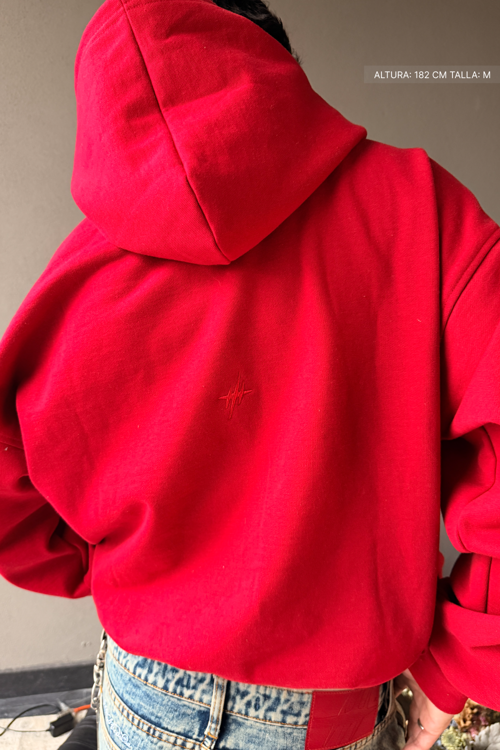 Signature Patch Hoodie Cherry Red
