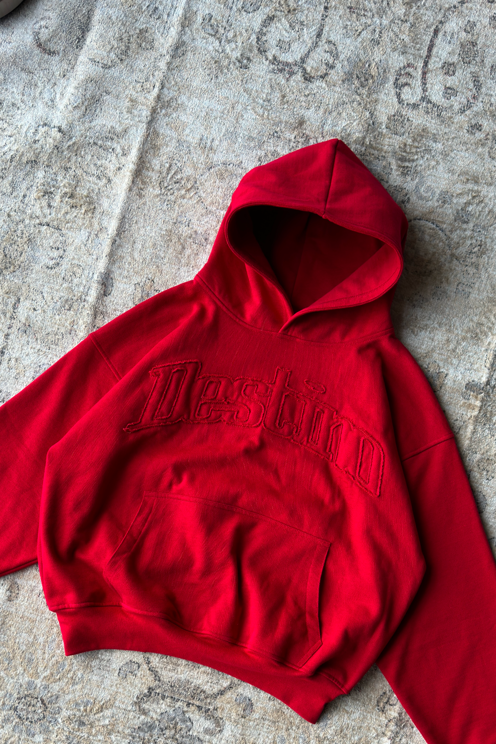 Signature Patch Hoodie Cherry Red
