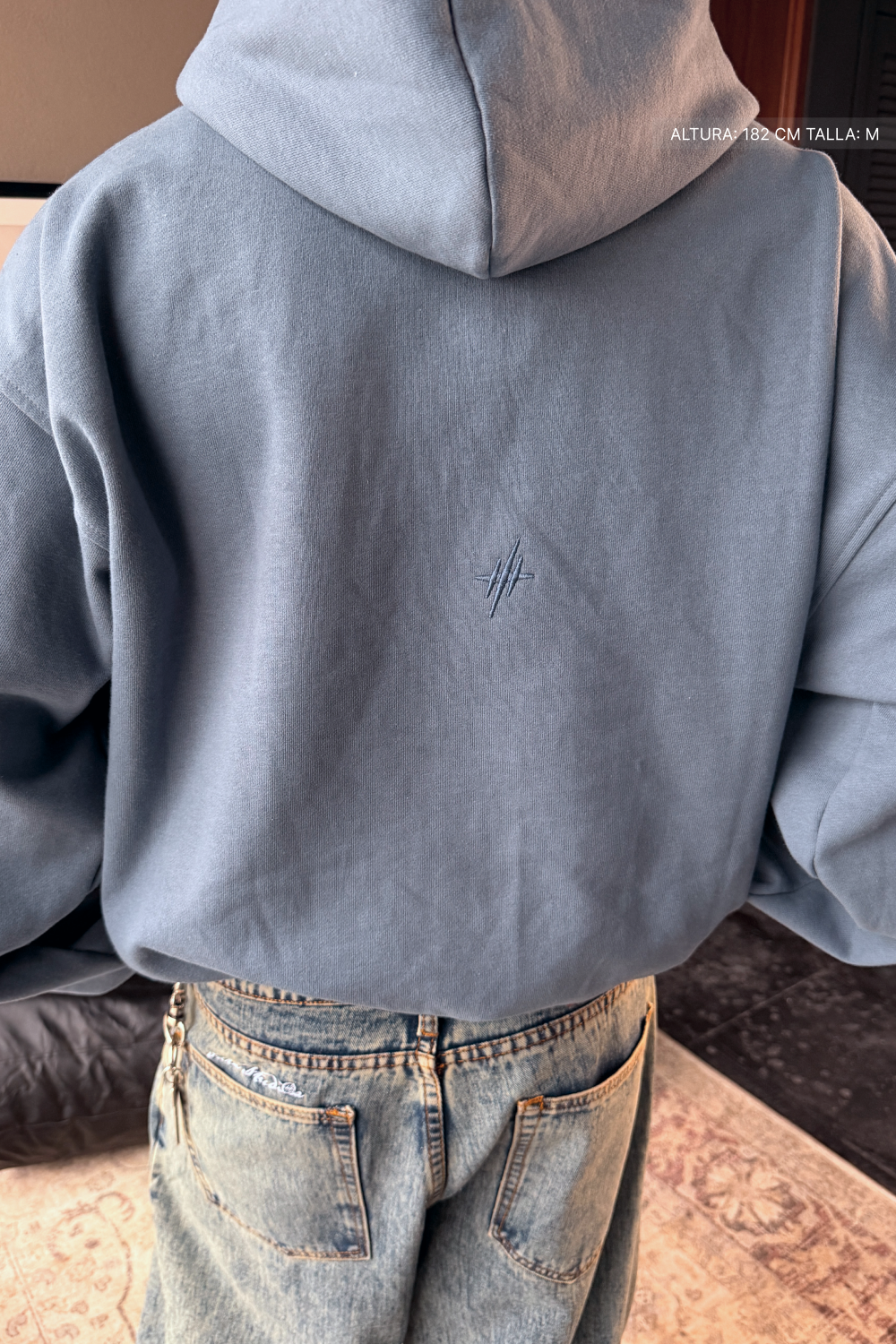 Signature Patch Hoodie Iron Blue