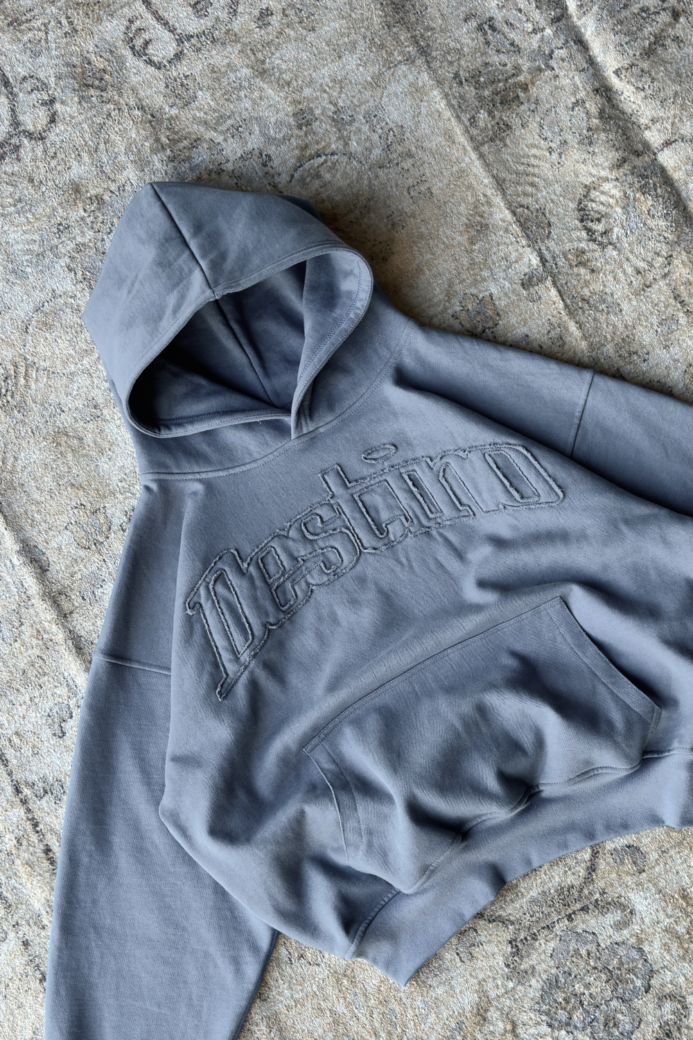 Signature Patch Hoodie Iron Blue