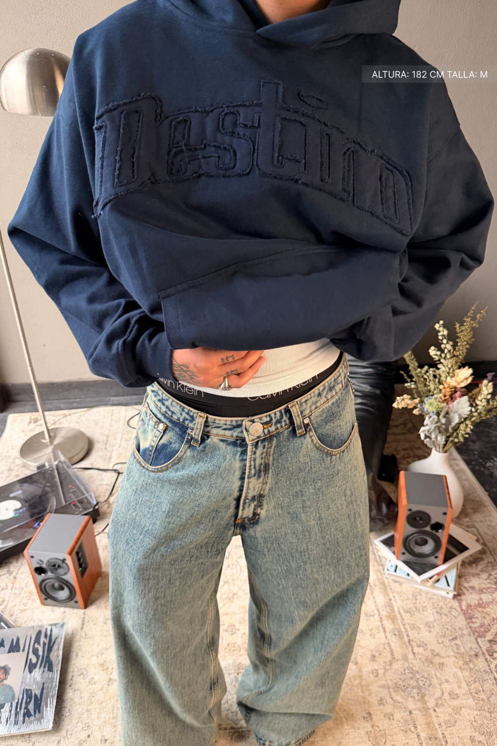 Signature Patch Hoodie Midnight Blue