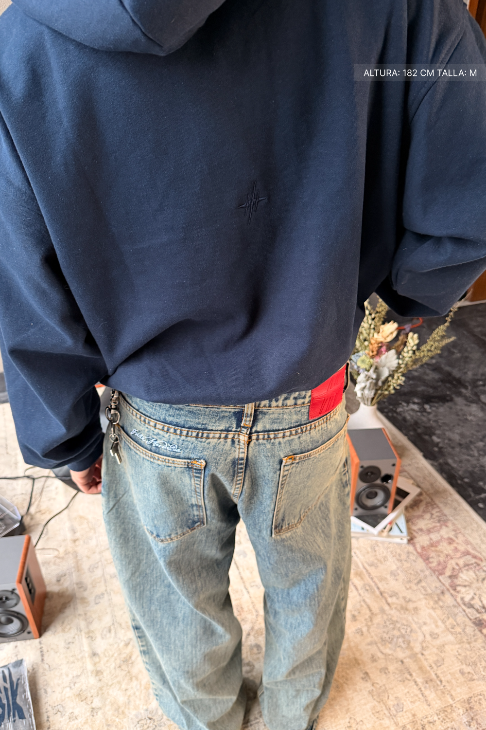 Signature Patch Hoodie Midnight Blue