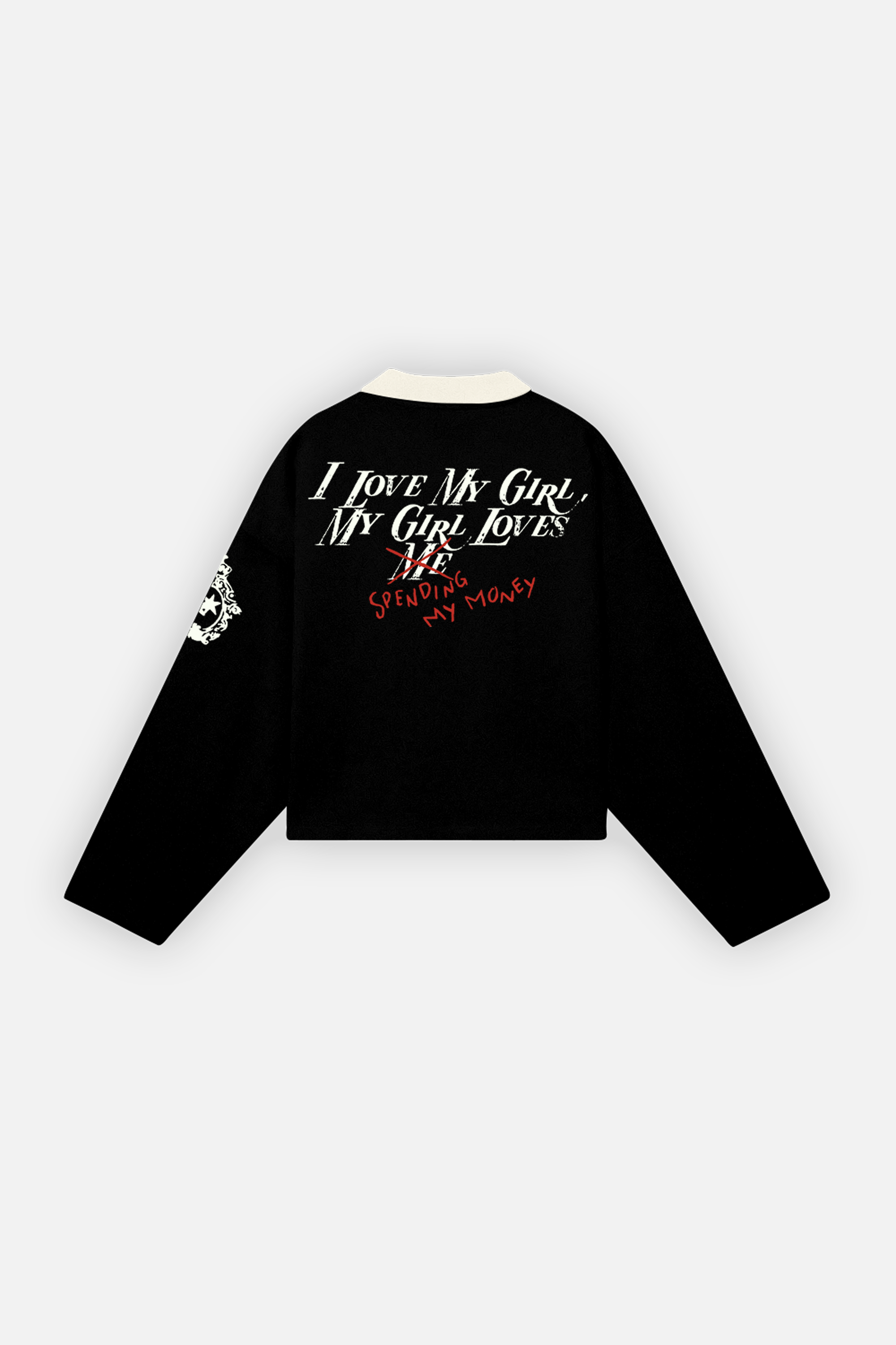 Spending My Money Longsleeve Polo Black