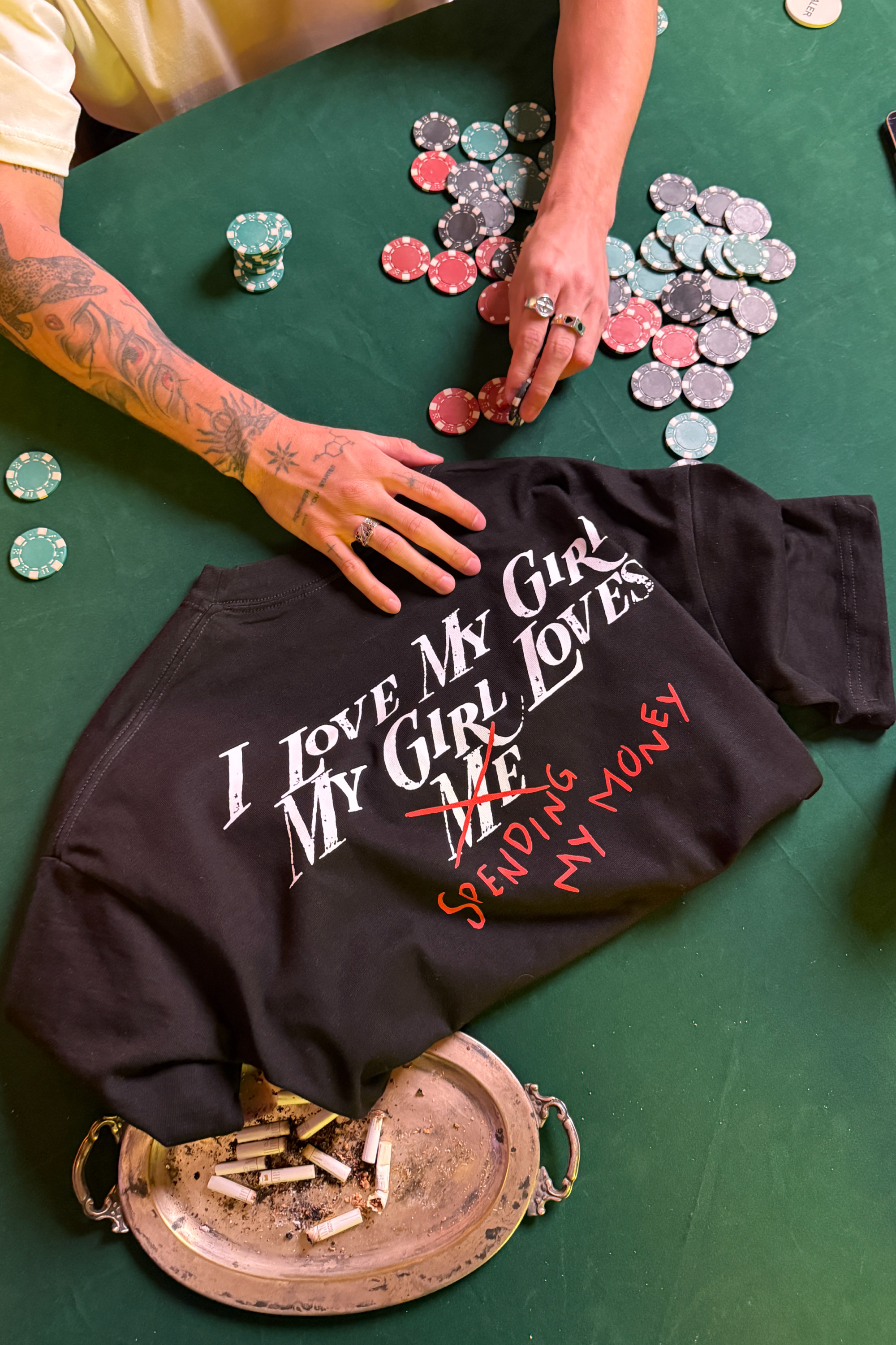 Spending My Money Tee Black