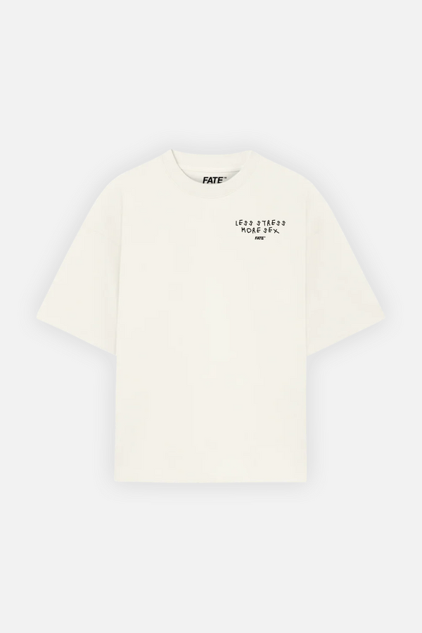 Less Stress Tee Ivory