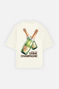 Drink Champagne Tee Ivory