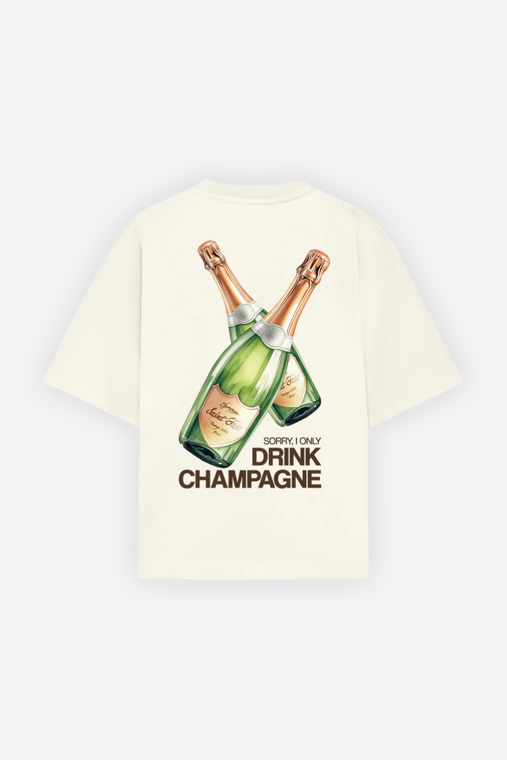 Drink Champagne Tee Ivory