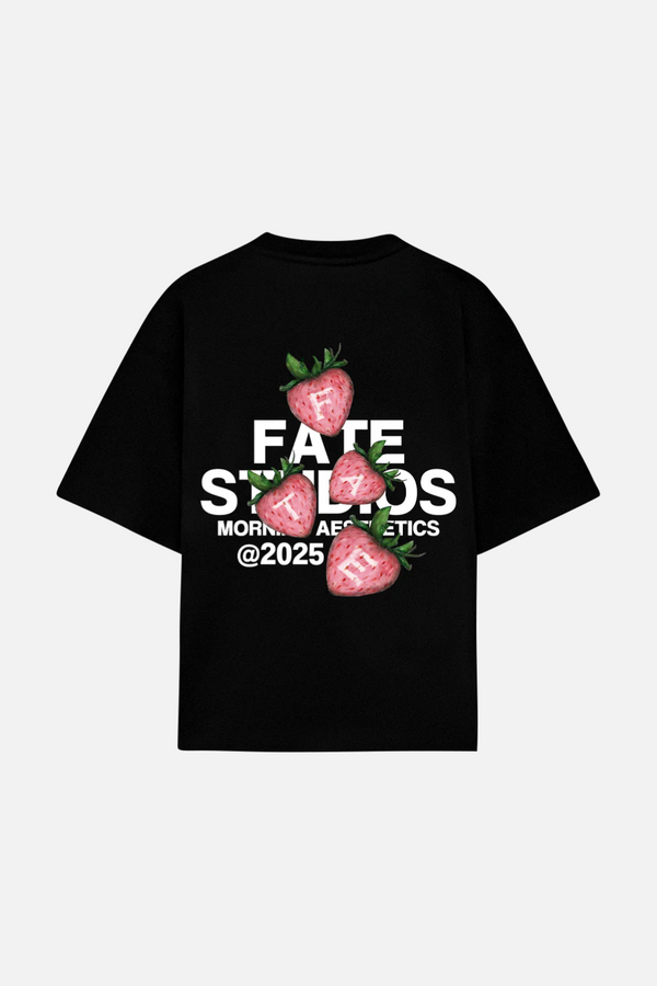 Strawberry Tee Black