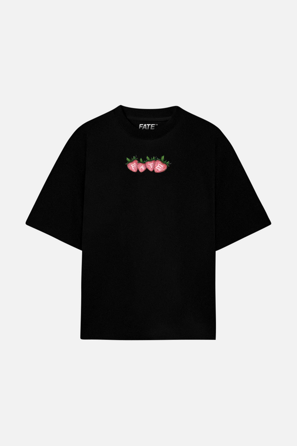Strawberry Tee Black