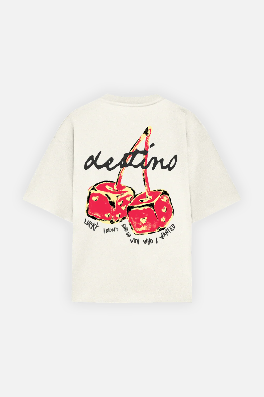 Dice Cherry Tee Ivory