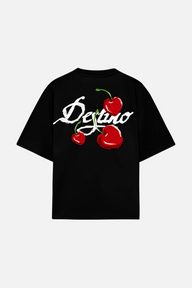 Crayon Cherry Tee Black