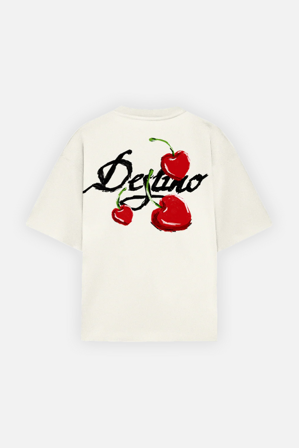 Crayon Cherry Tee Ivory