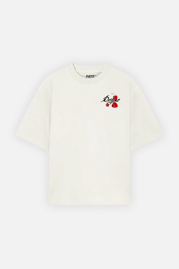Crayon Cherry Tee Ivory