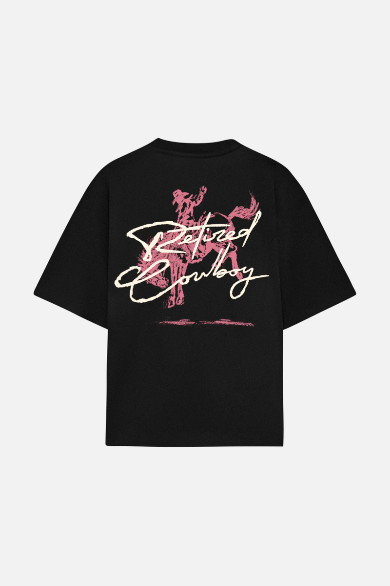 Pink Cowboy Tee Black